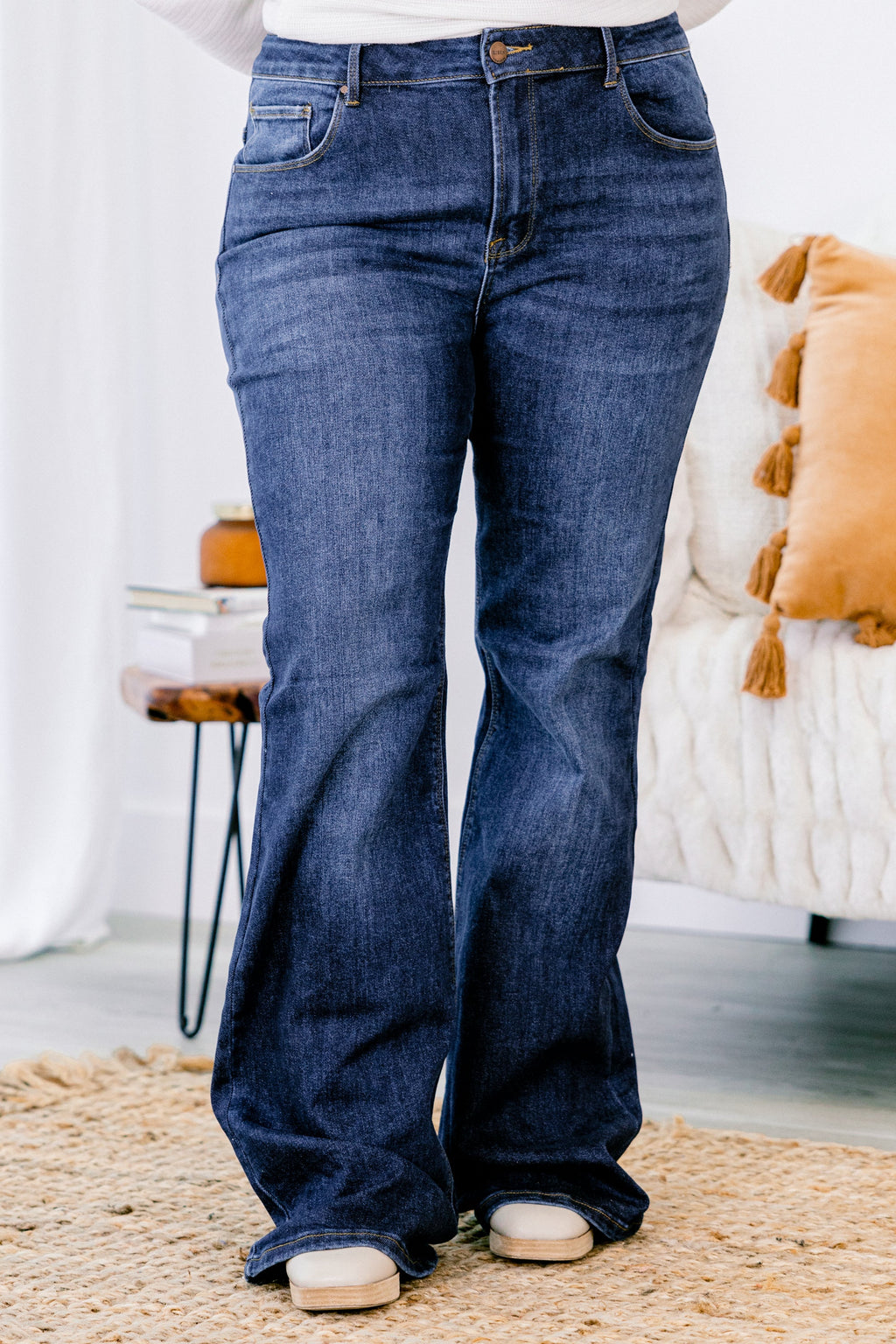 Make The Most Of It Flare Jeans, Blue