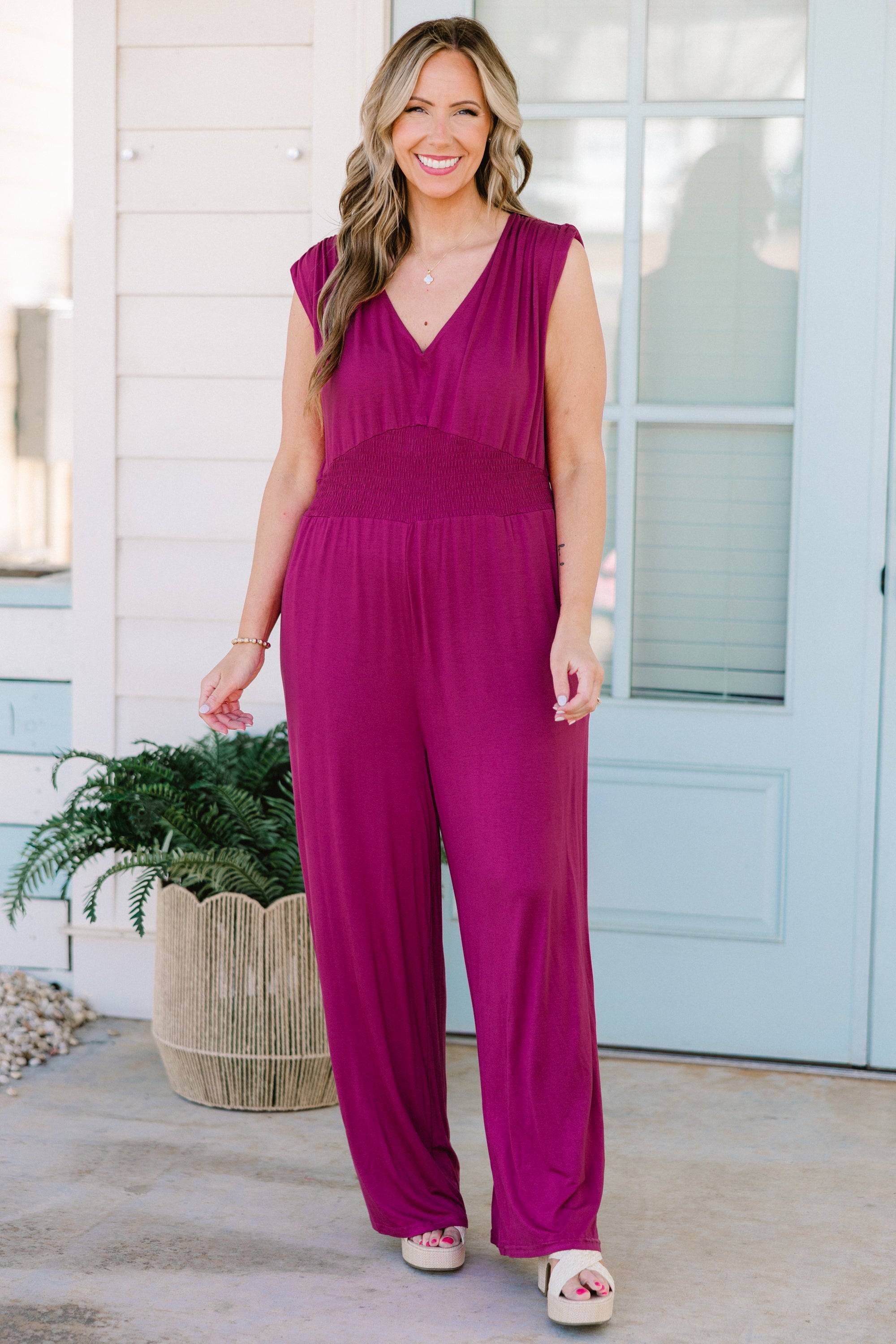 Makin' Me Blush Jumpsuit, Purple