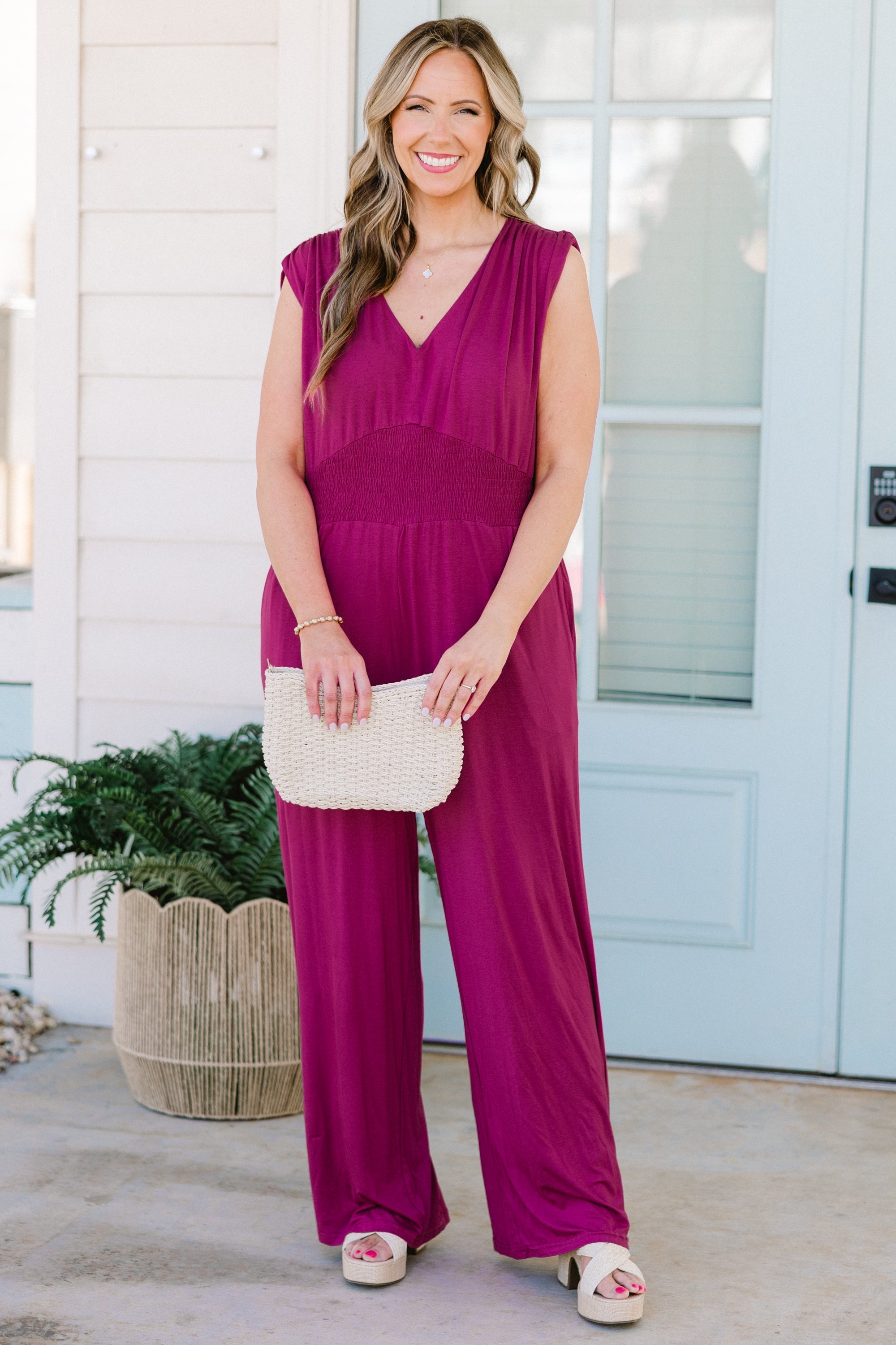 Makin' Me Blush Jumpsuit, Purple