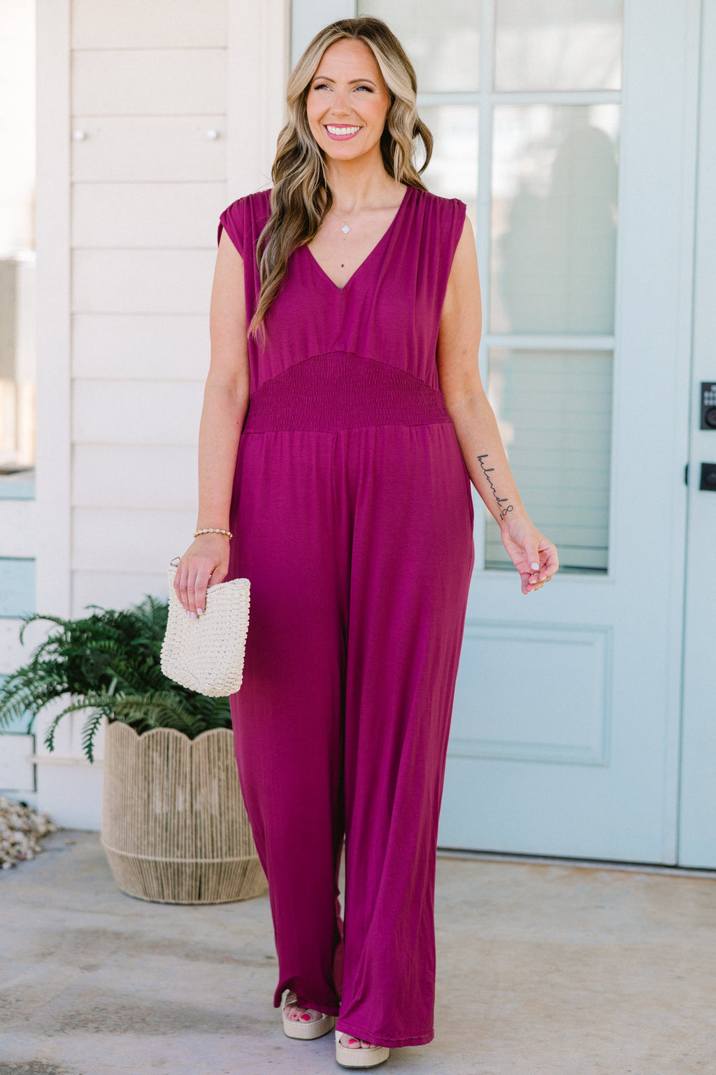 Makin' Me Blush Jumpsuit, Purple