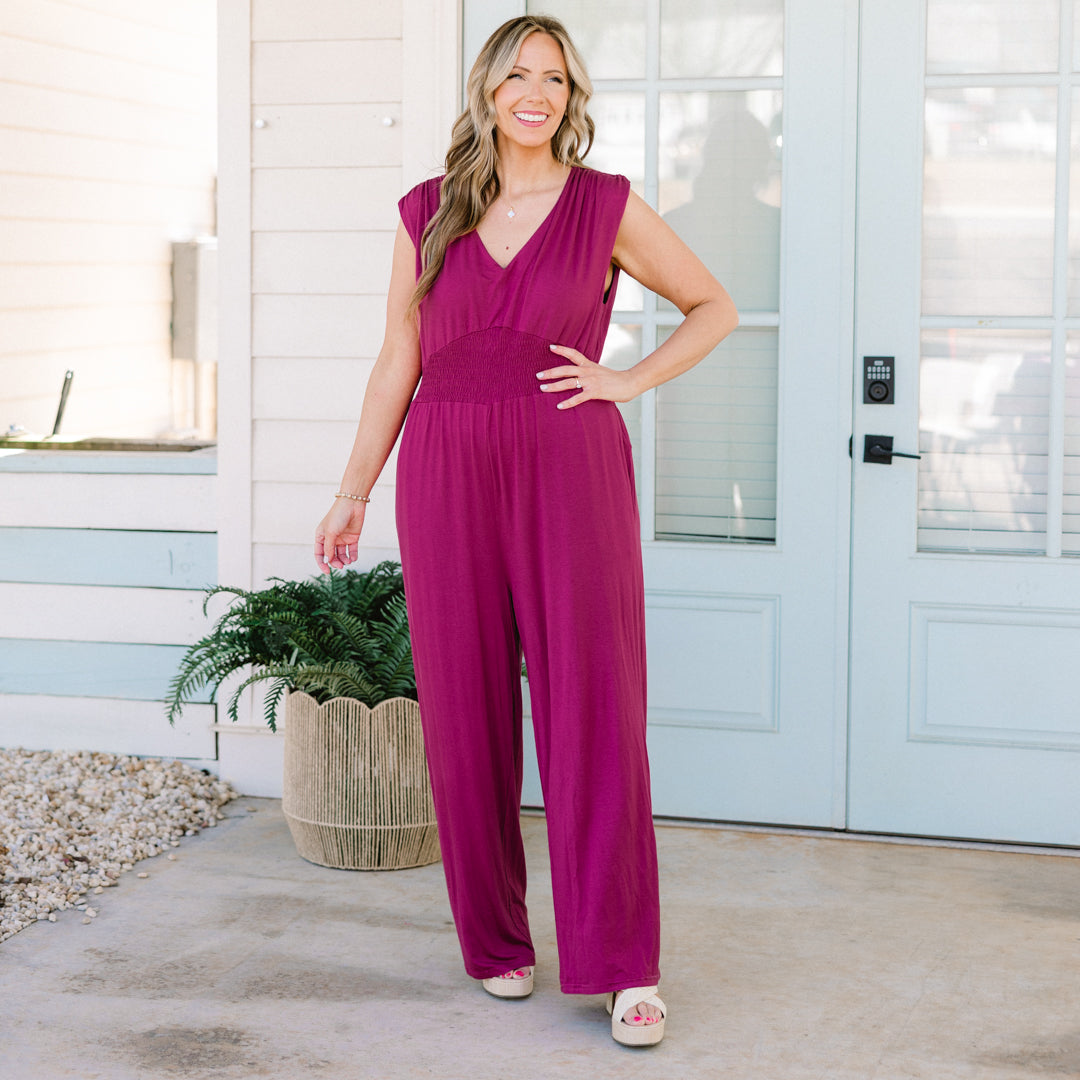 Makin' Me Blush Jumpsuit, Purple