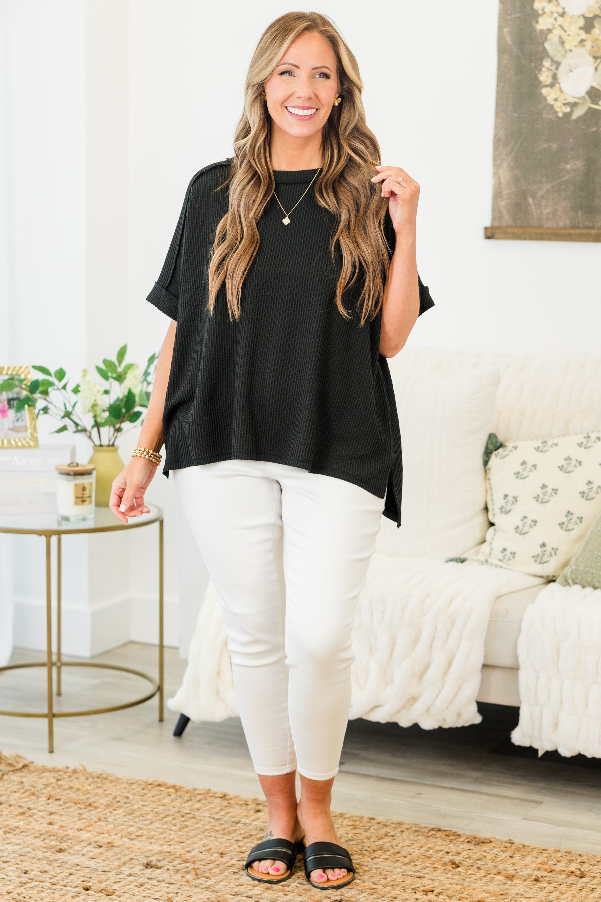 Making A Call Top, Black