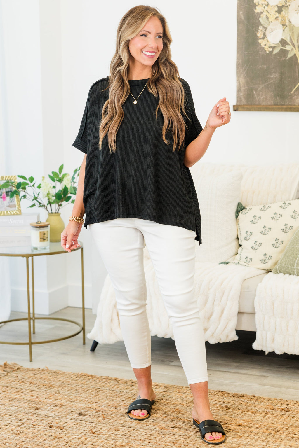 Making A Call Top, Black