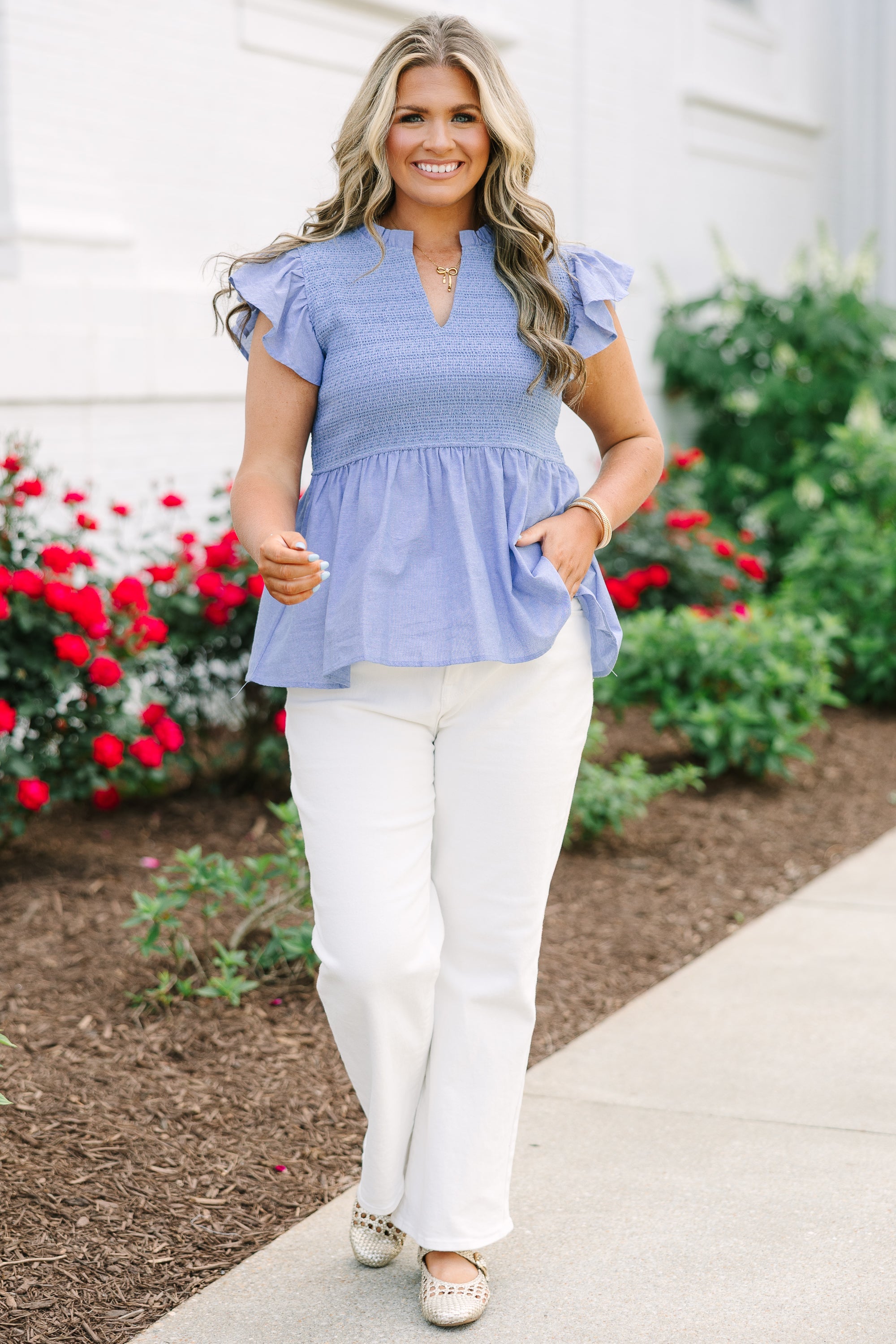 Making Moves Top, Chambray