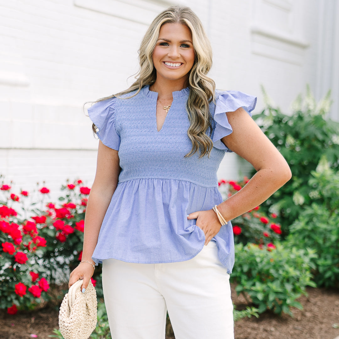 Making Moves Top, Chambray