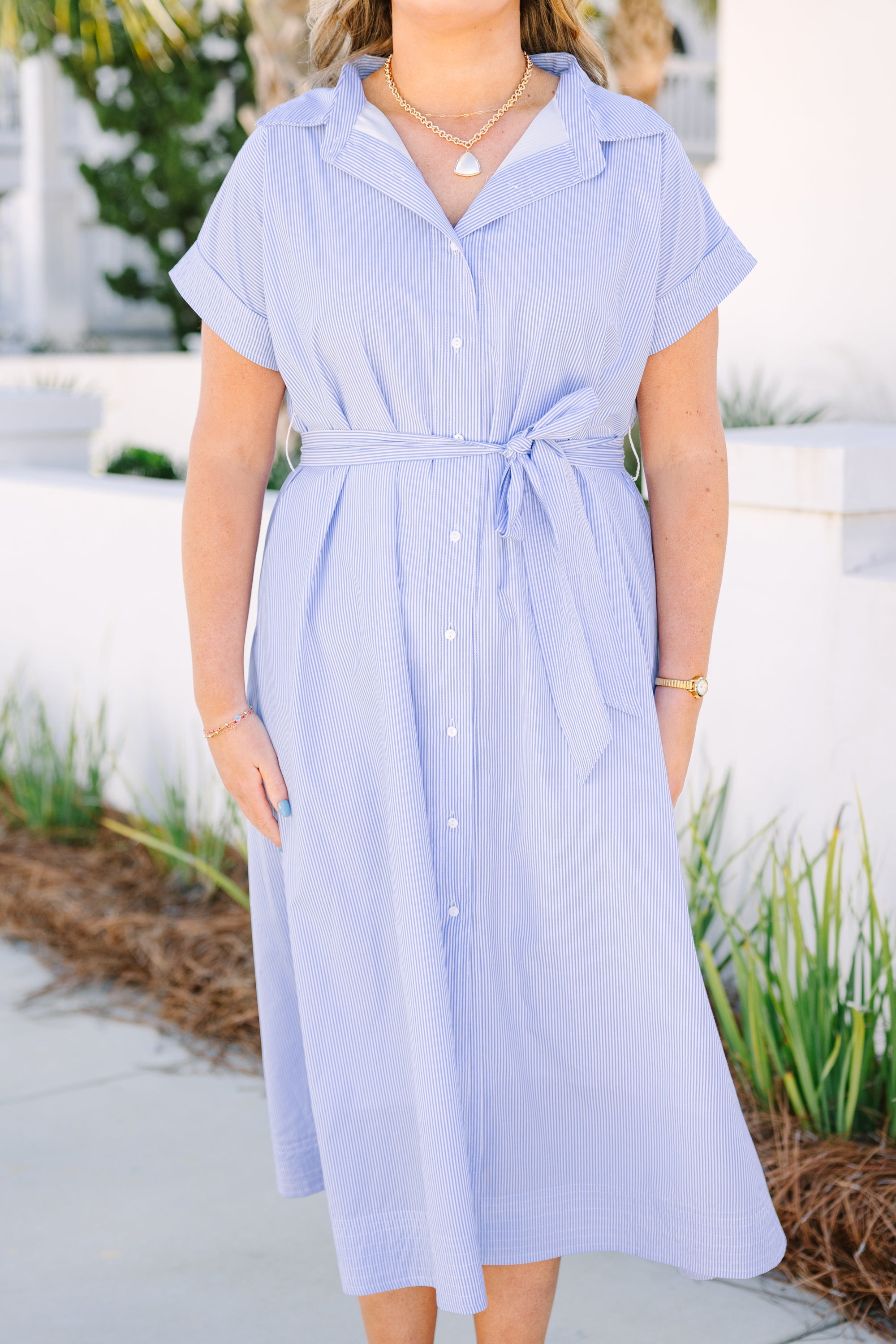 Making Tidal Waves Dress, Blue