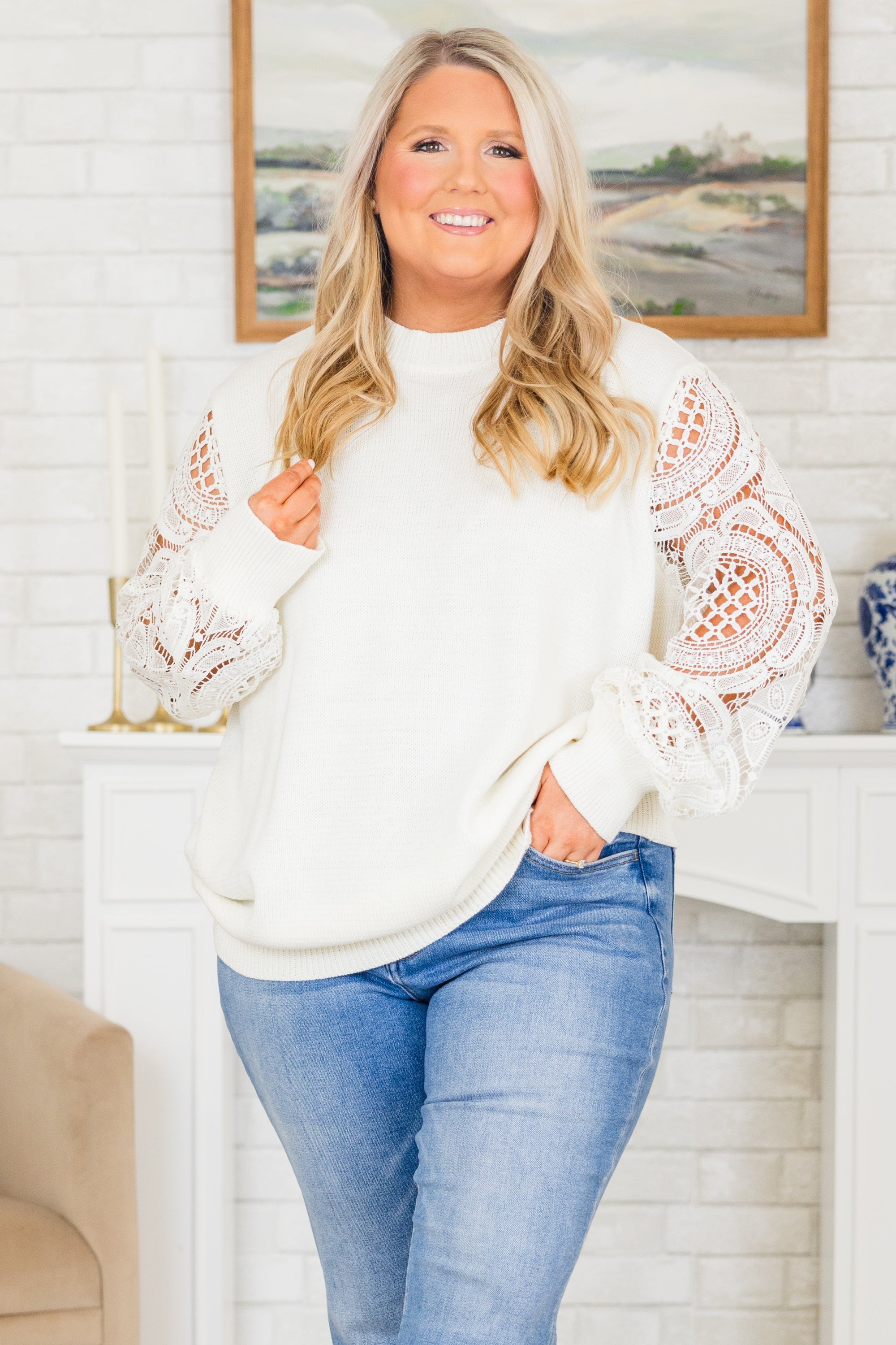 Making Time Sweater, White