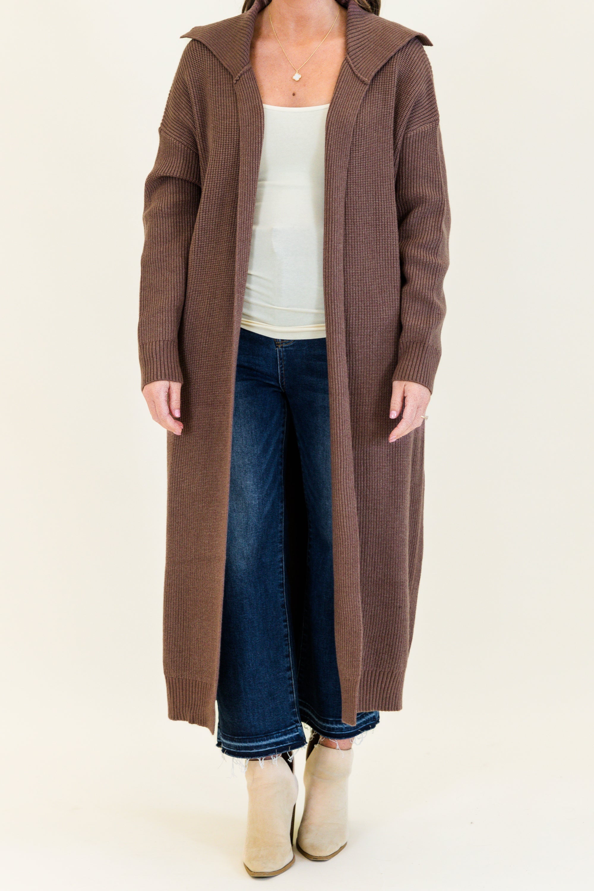 Maple Leaf Cardigan, Brown