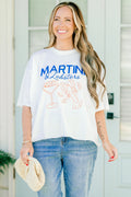 Martini & Lobsters Vintage Wash Tee, White