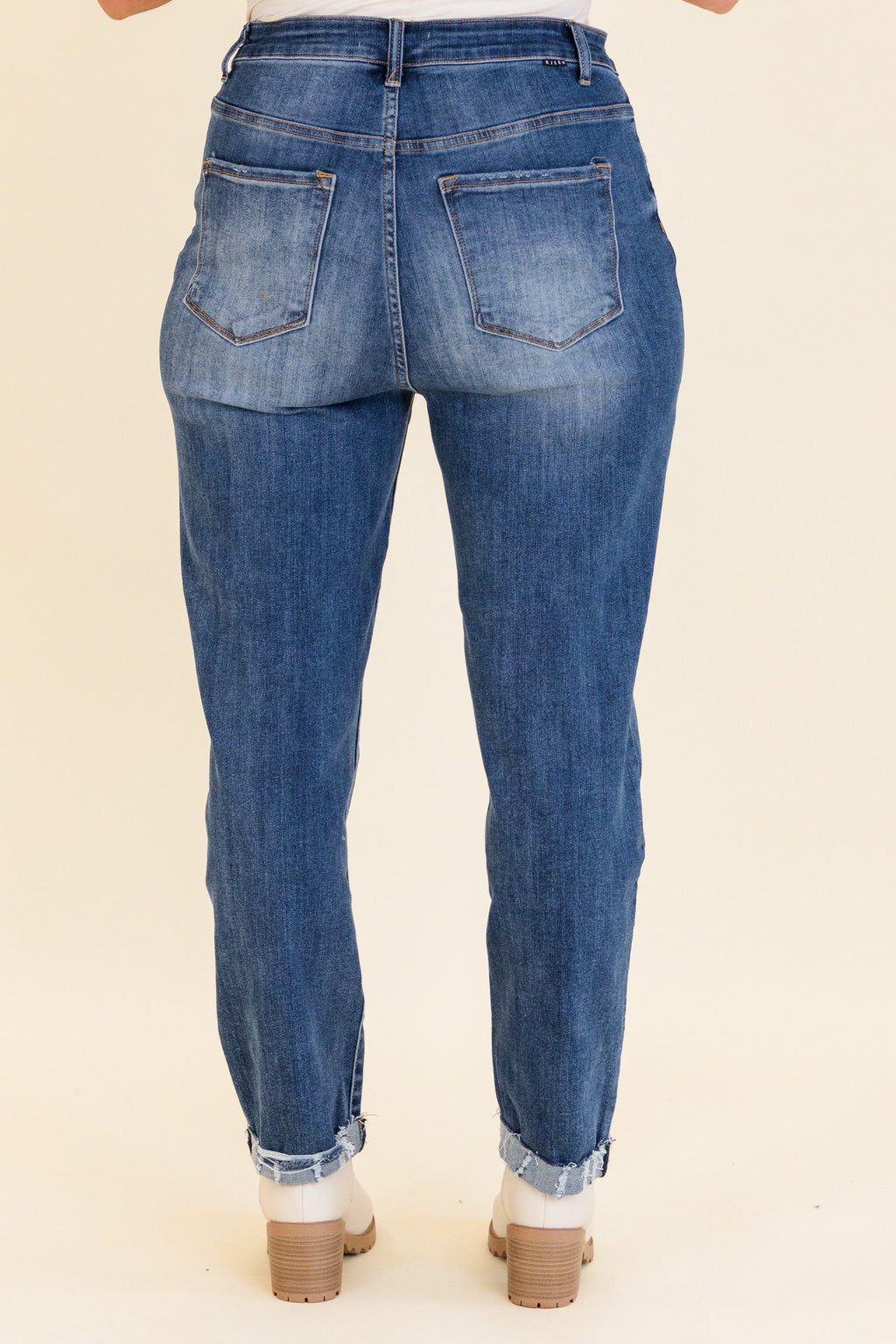 Matching Flames Jeans, Medium Wash