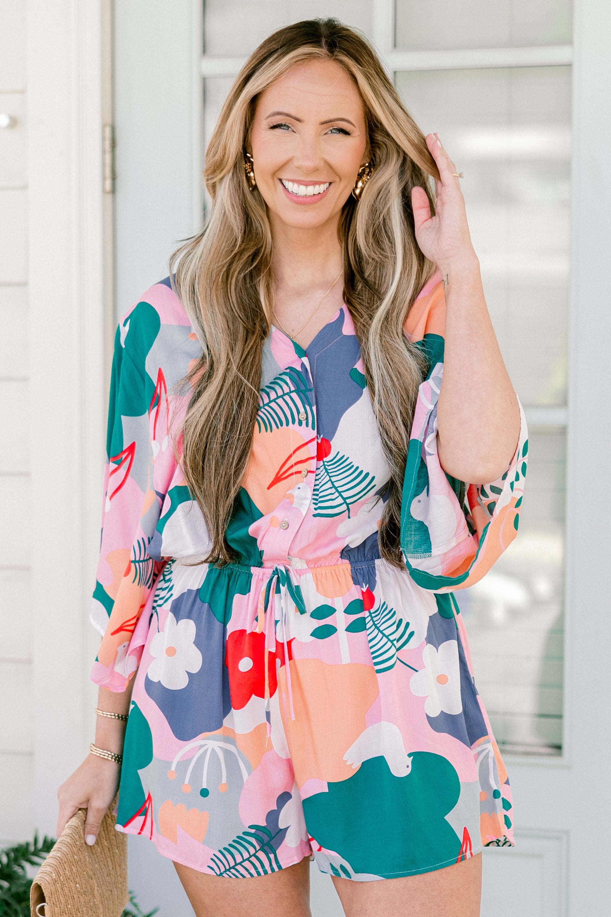 Meant For Me Romper, Blue