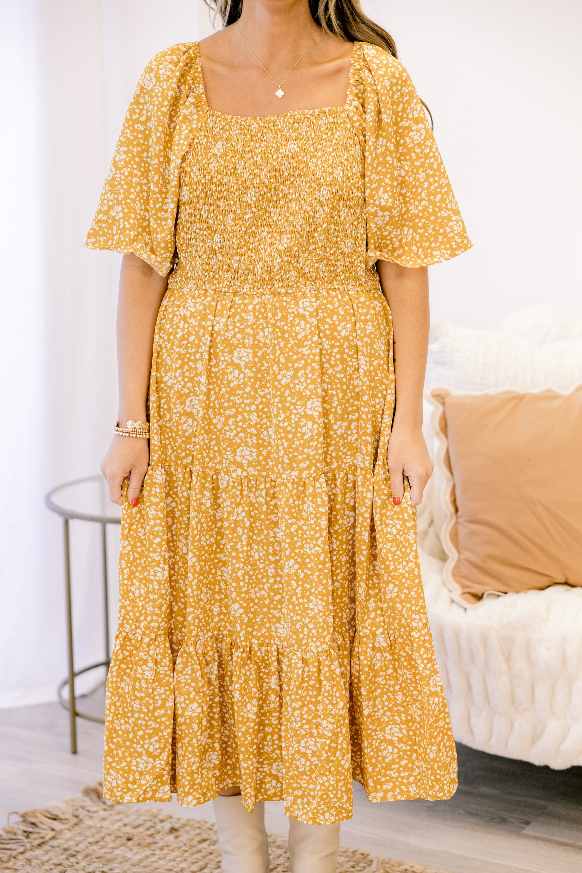 Meant Everyword Dress, Yellow