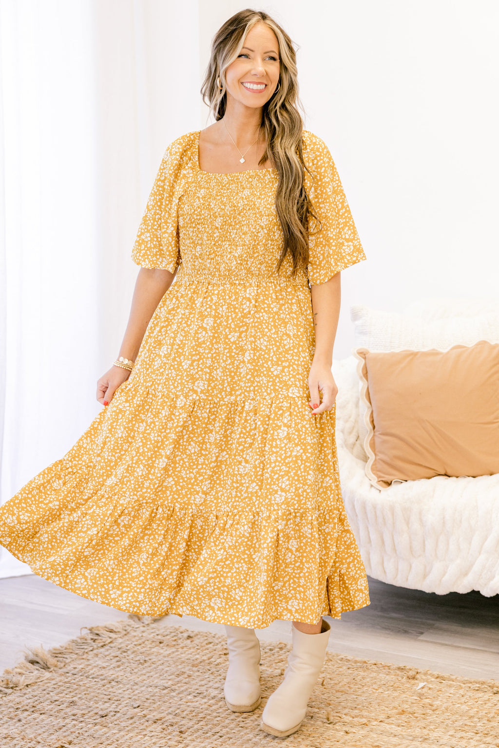 Meant Everyword Dress, Yellow