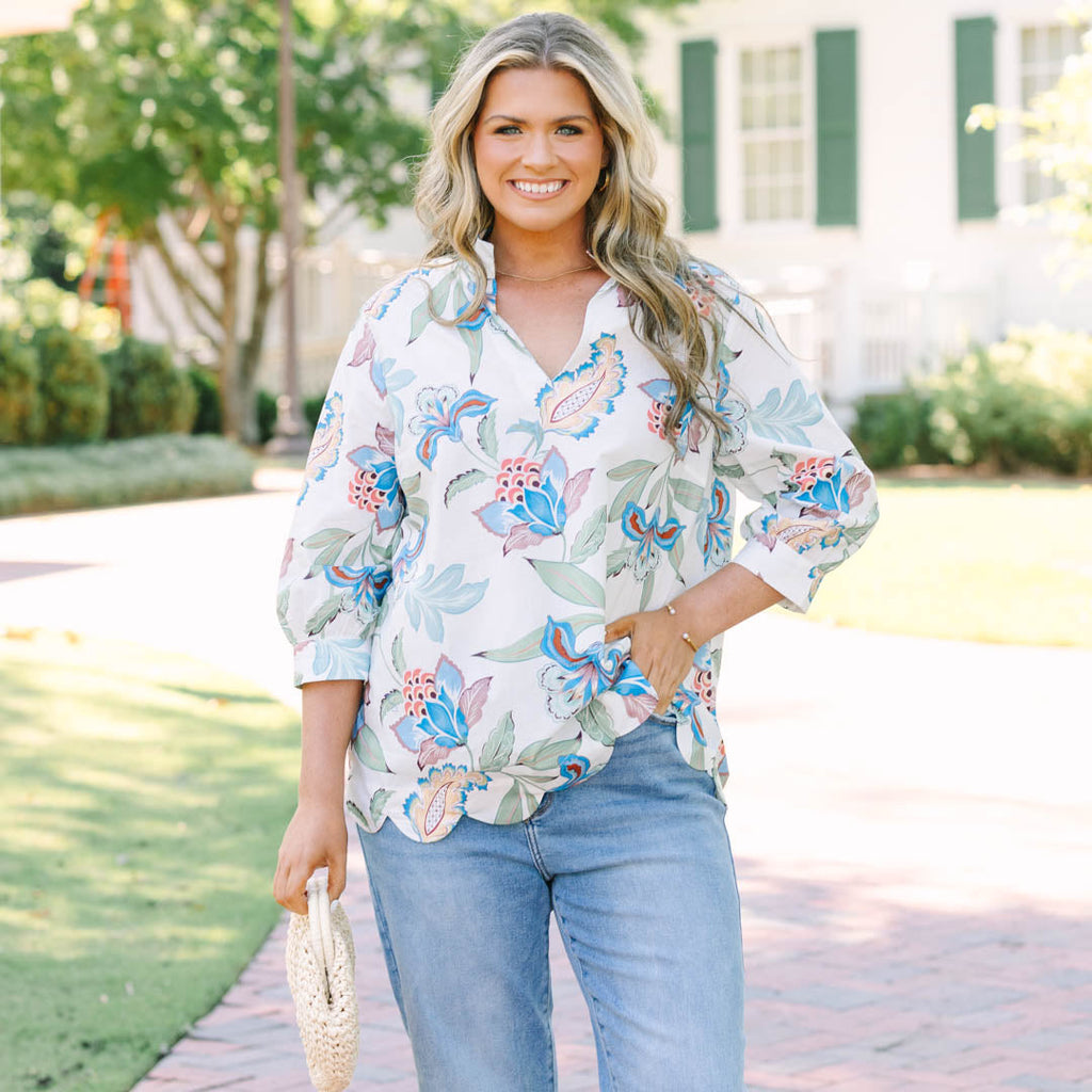 Meant For Moments Top, Blue