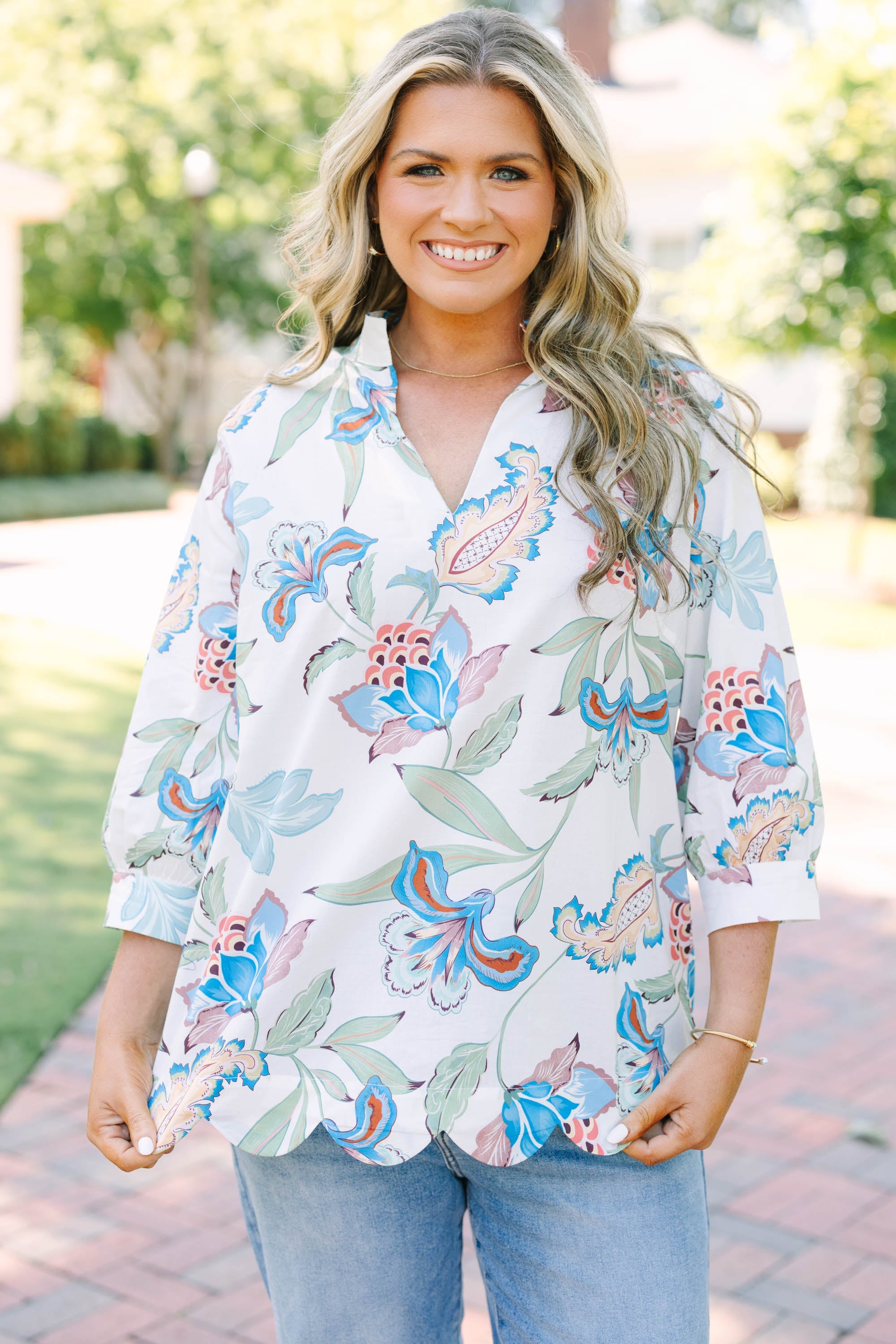 Meant For Moments Top, Blue