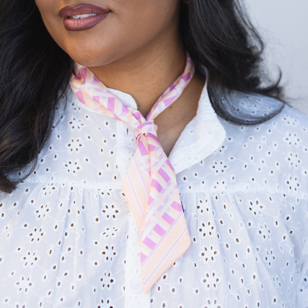 Meet Me In Malibu Scarf, Pink-Orange