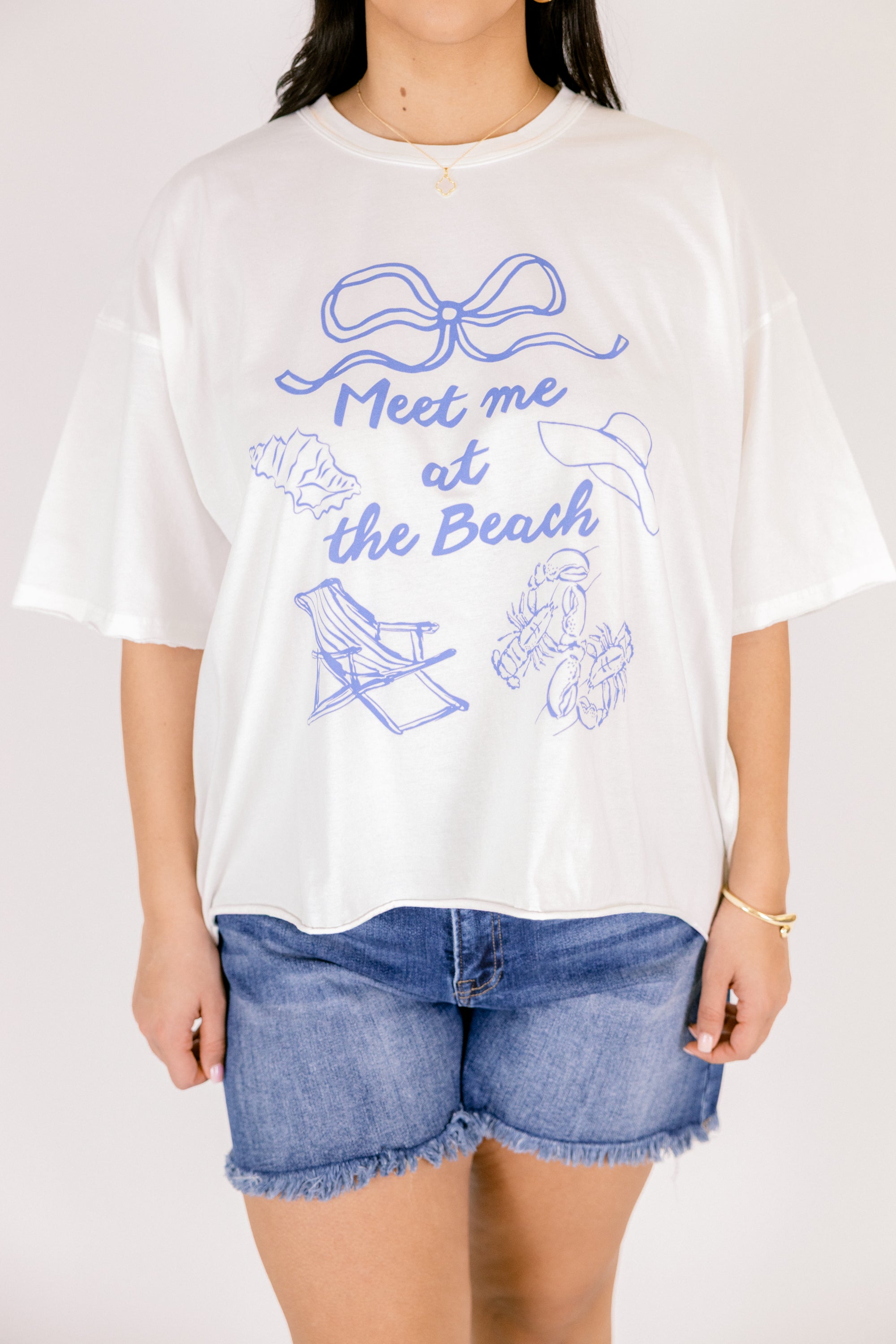 Meet Me At The Beach Vintage Wash, White