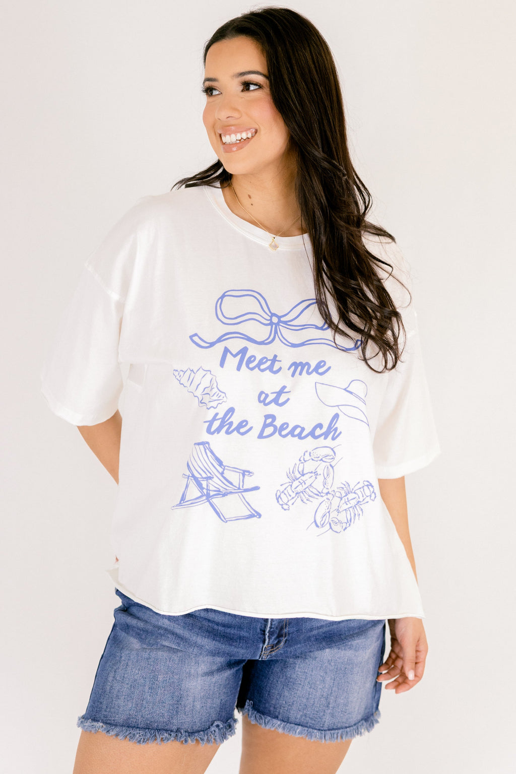 Meet Me At The Beach Vintage Wash, White