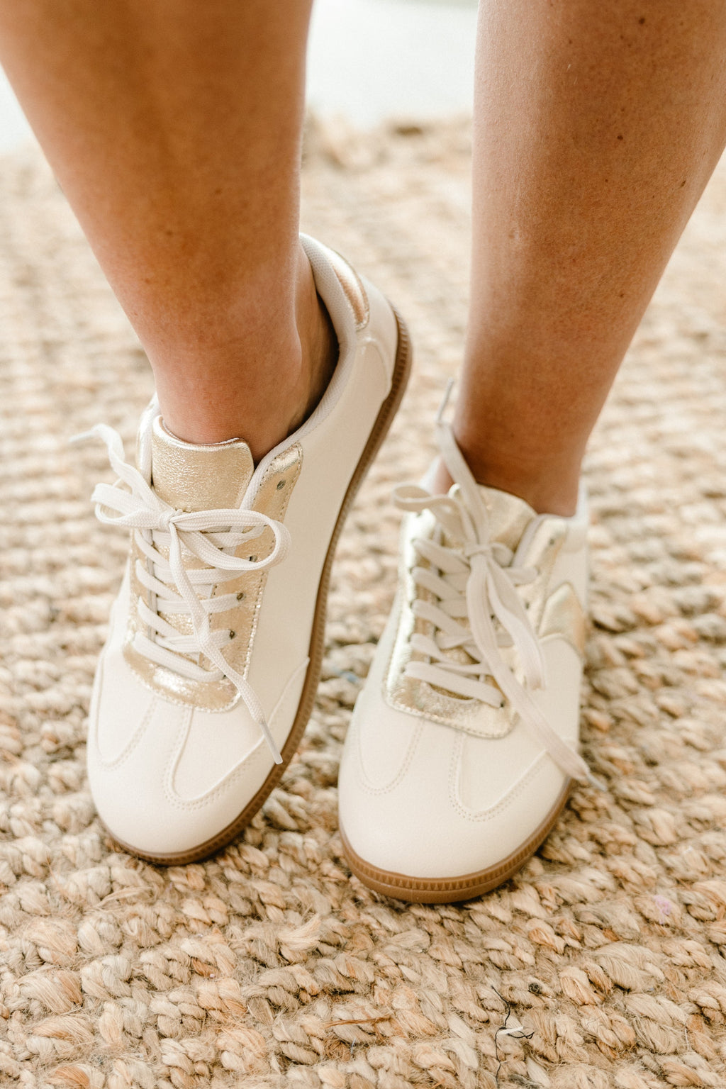 Meet Me In August Sneakers, Gold