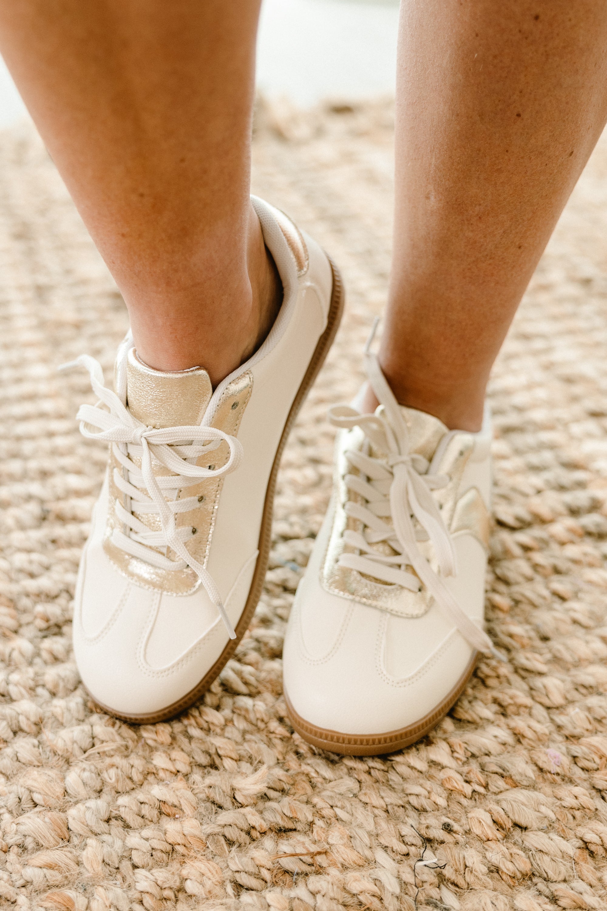Meet Me In August Sneakers, Gold