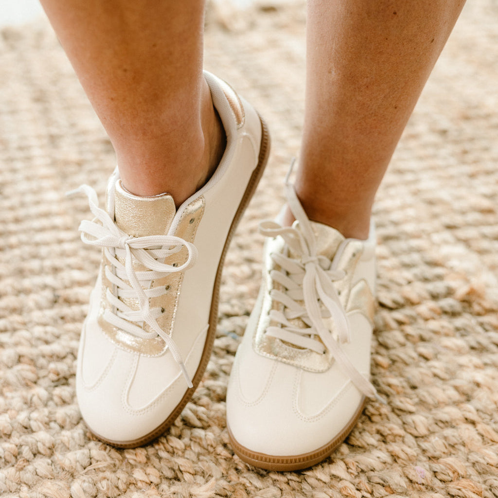 Meet Me In August Sneakers, Gold