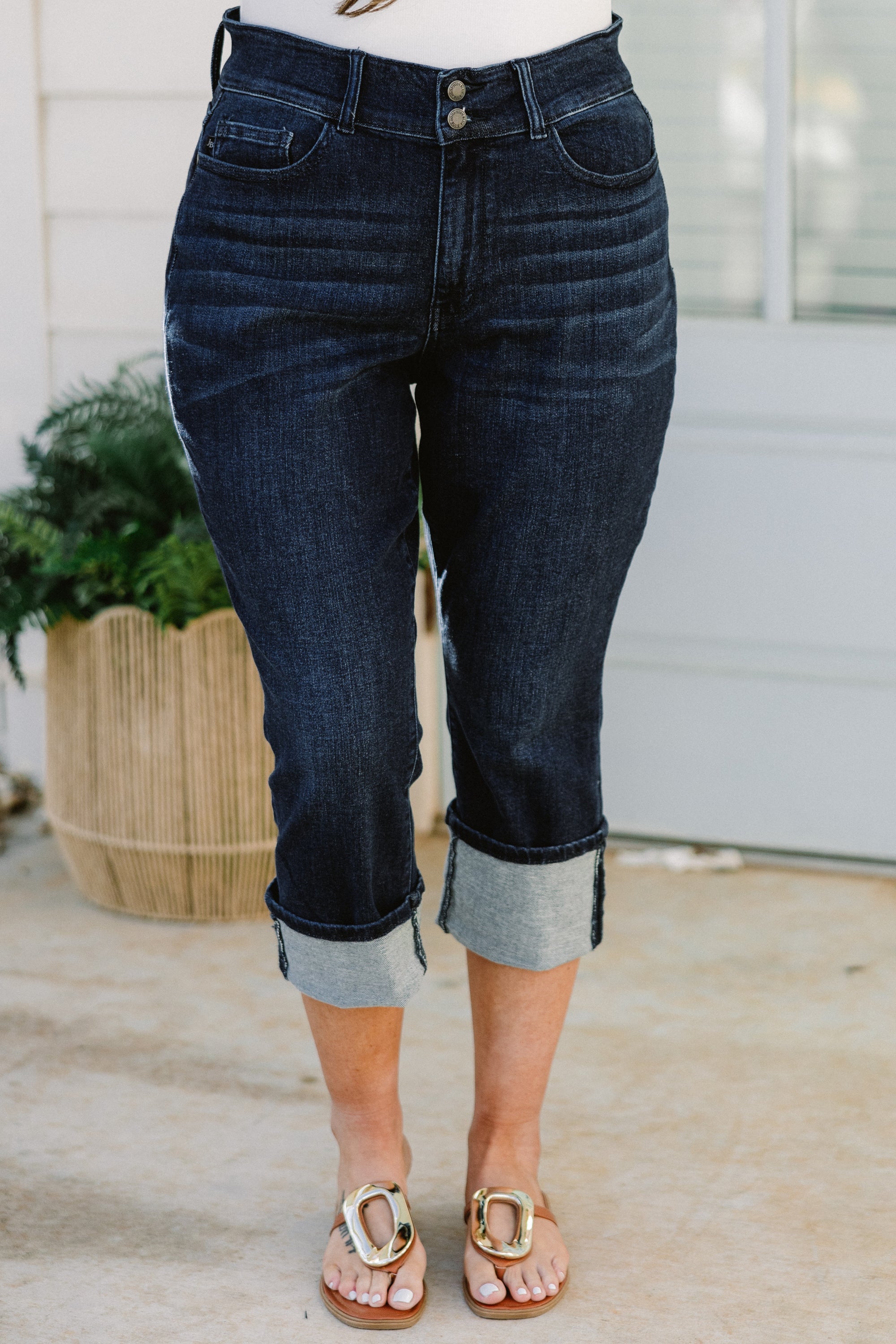 Judy Blue: Meet You There Capris, Blue