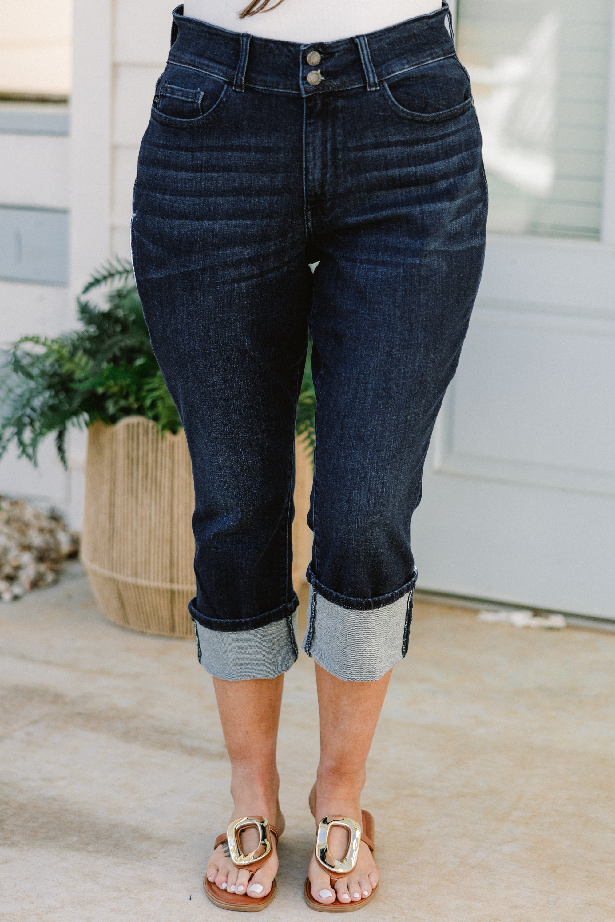 Judy Blue: Meet You There Capris, Blue