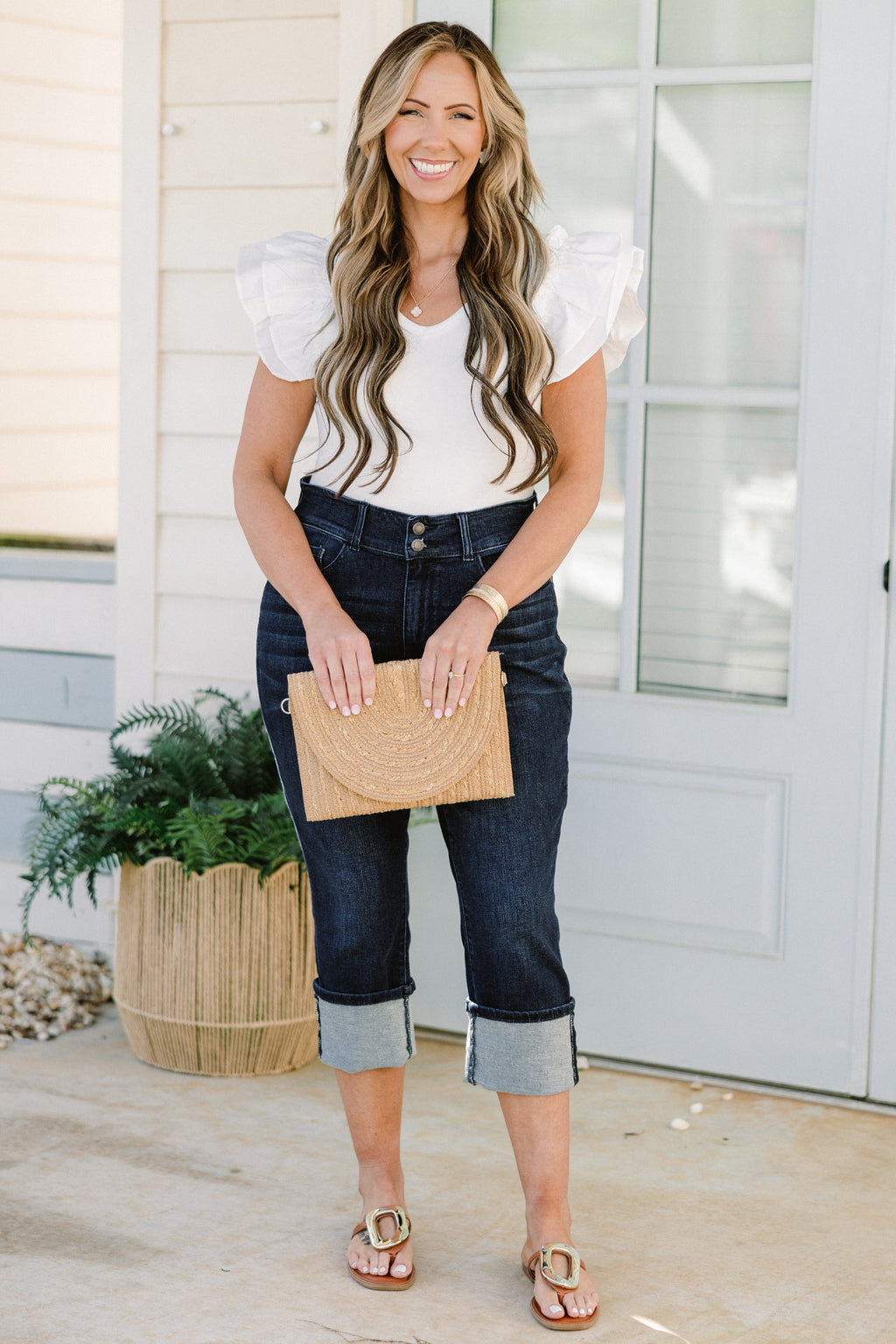 Judy Blue: Meet You There Capris, Blue