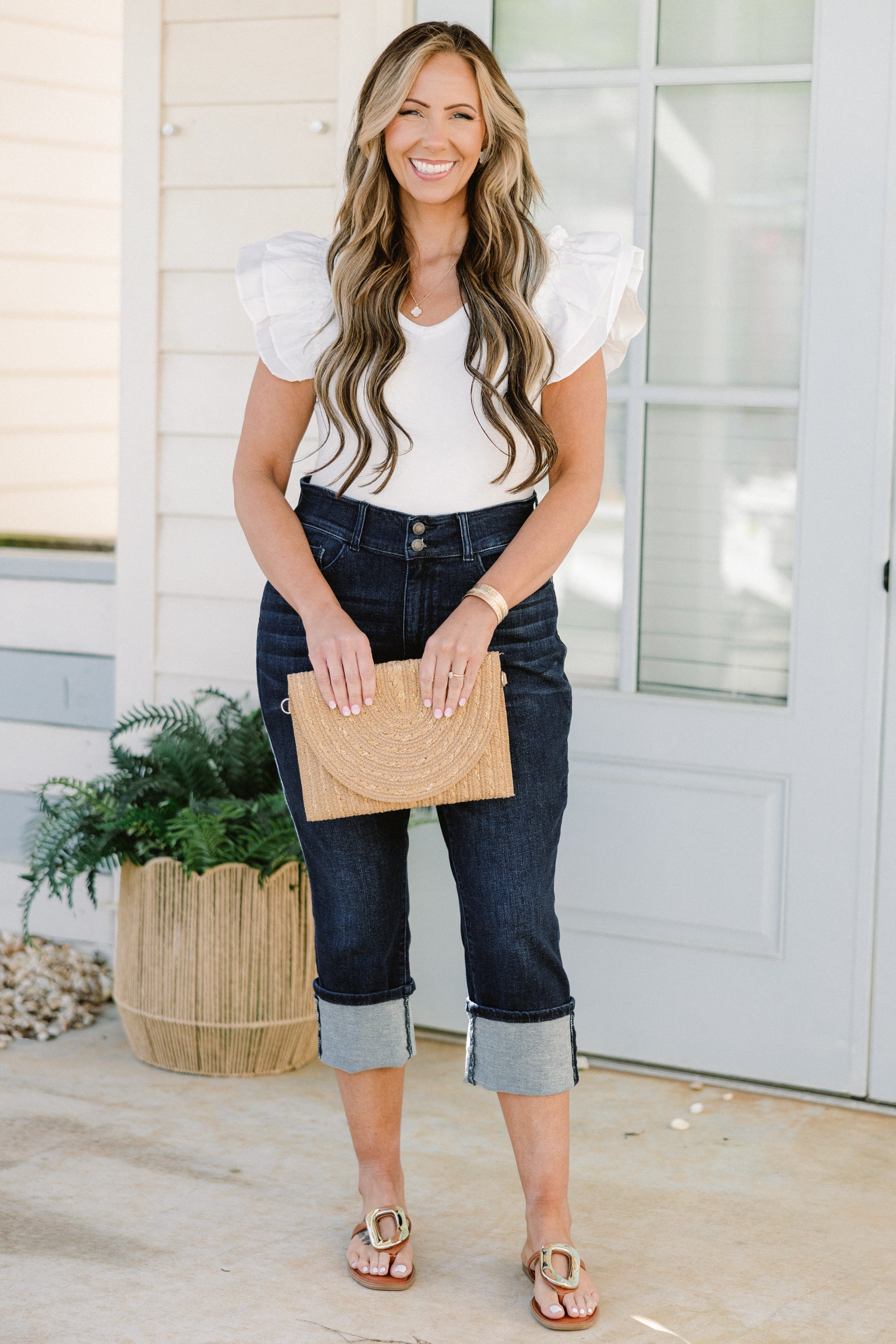Judy Blue: Meet You There Capris, Blue