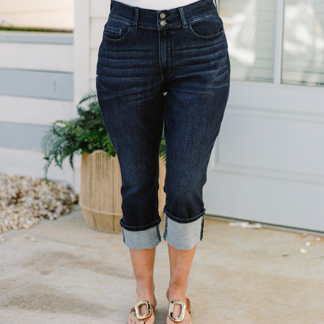 Judy Blue: Meet You There Capris, Blue