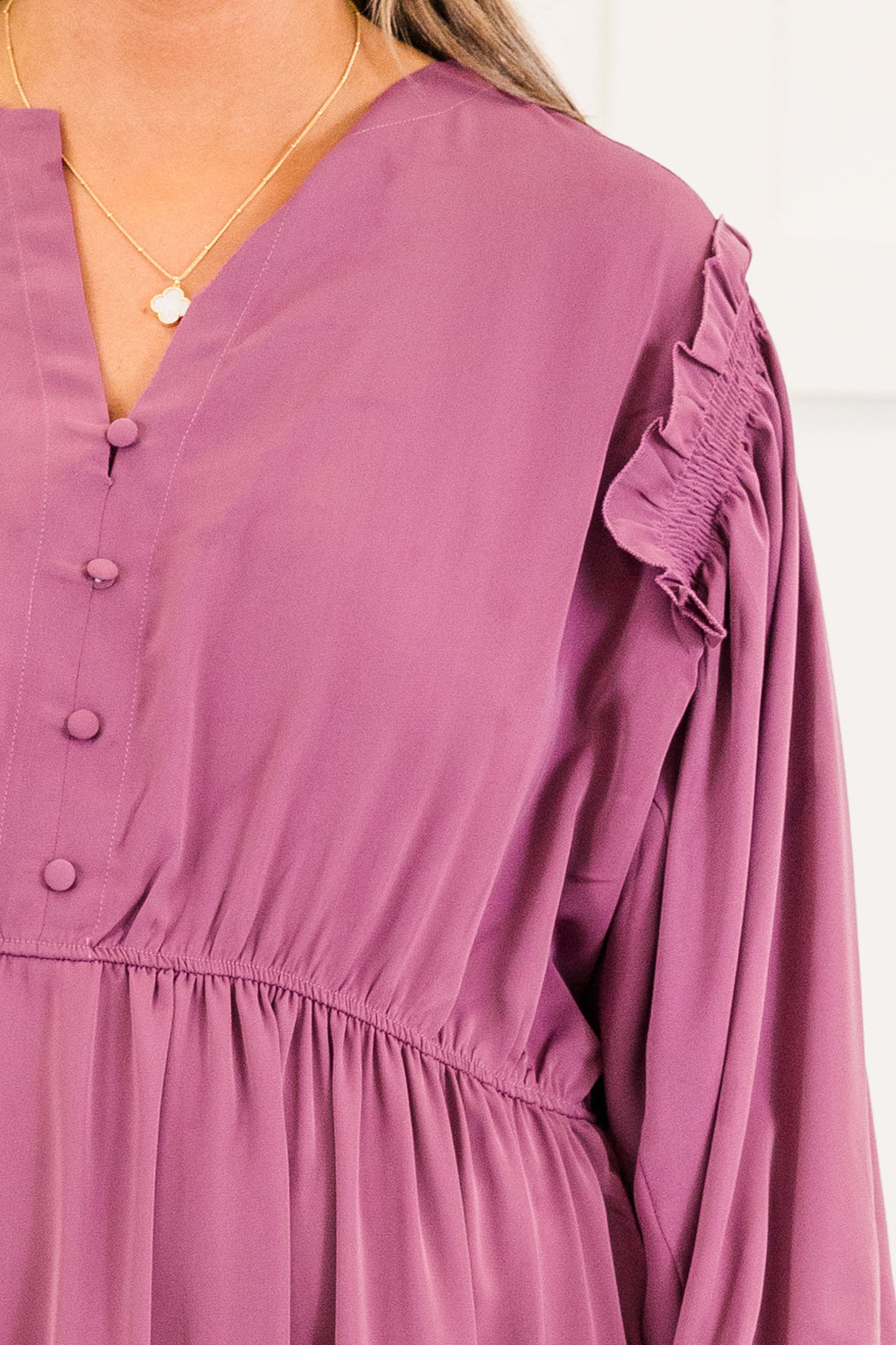 Memorize Today Dress, Eggplant