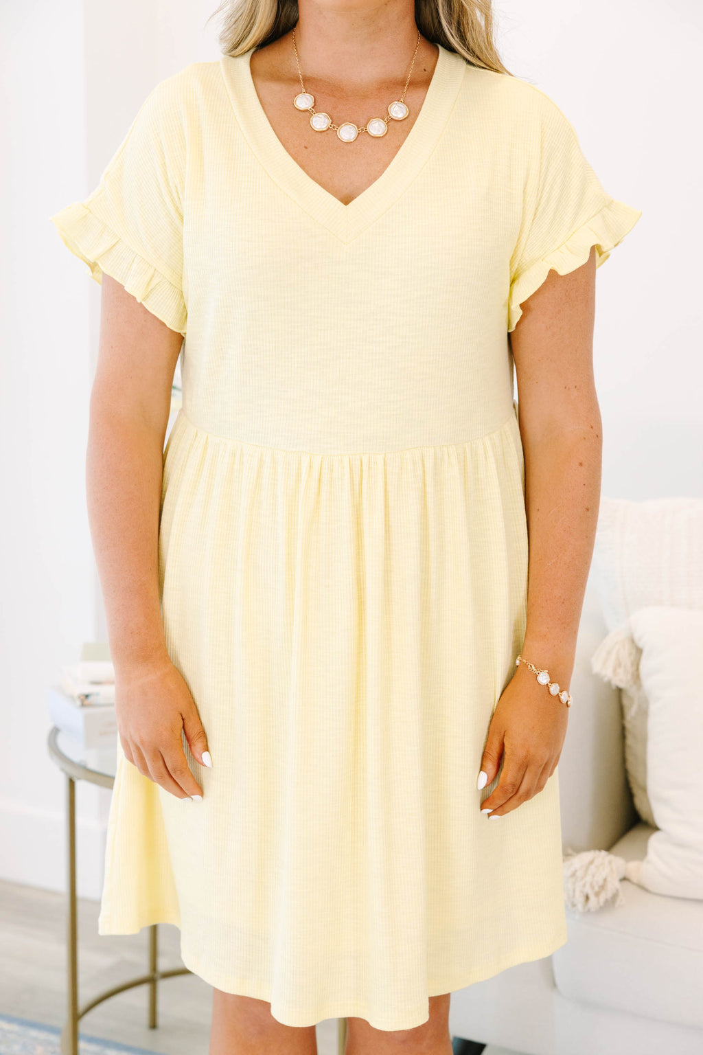 Mend Your Heart Dress, Yellow