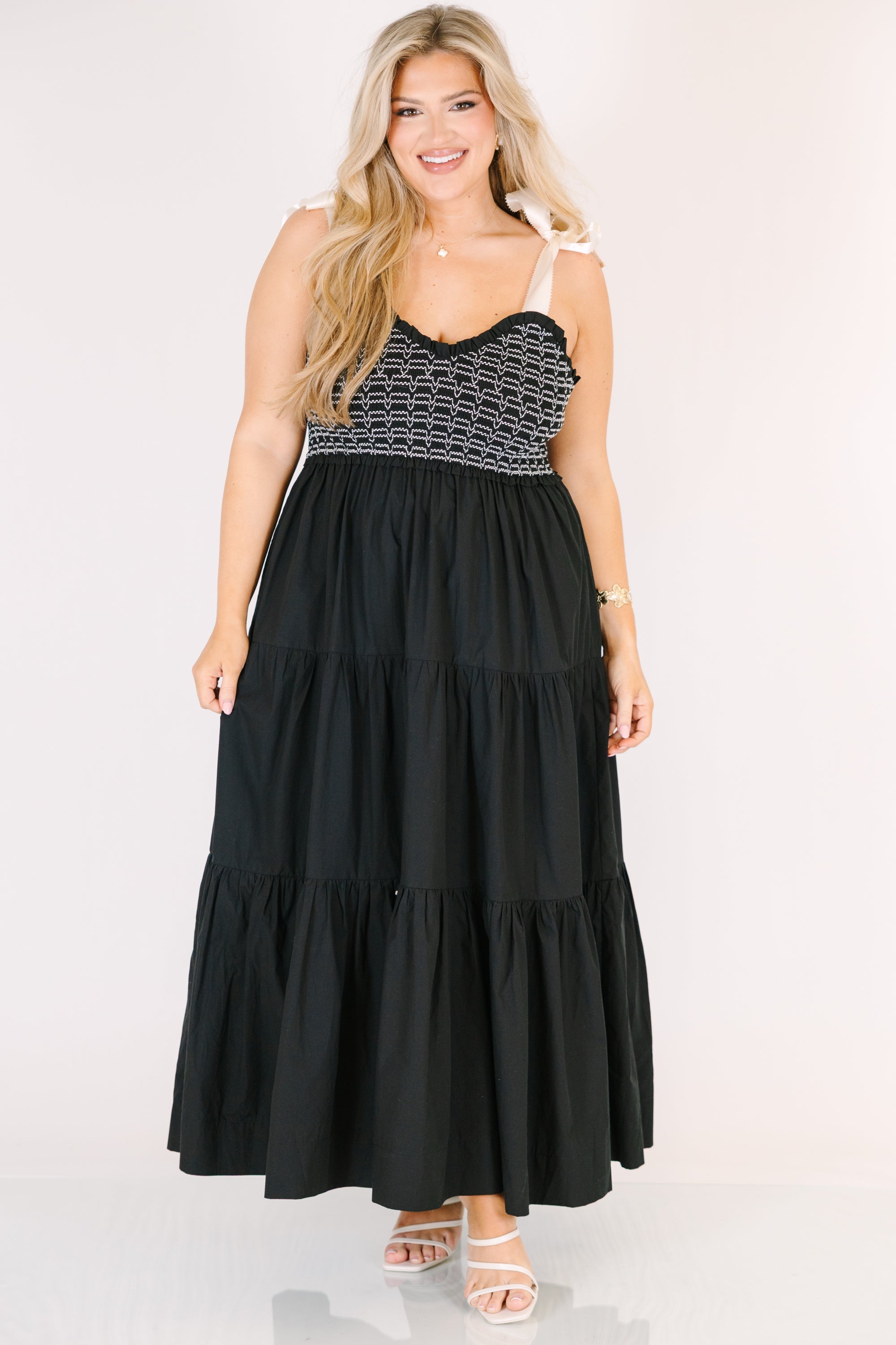 Midnight Garden Dress, Black