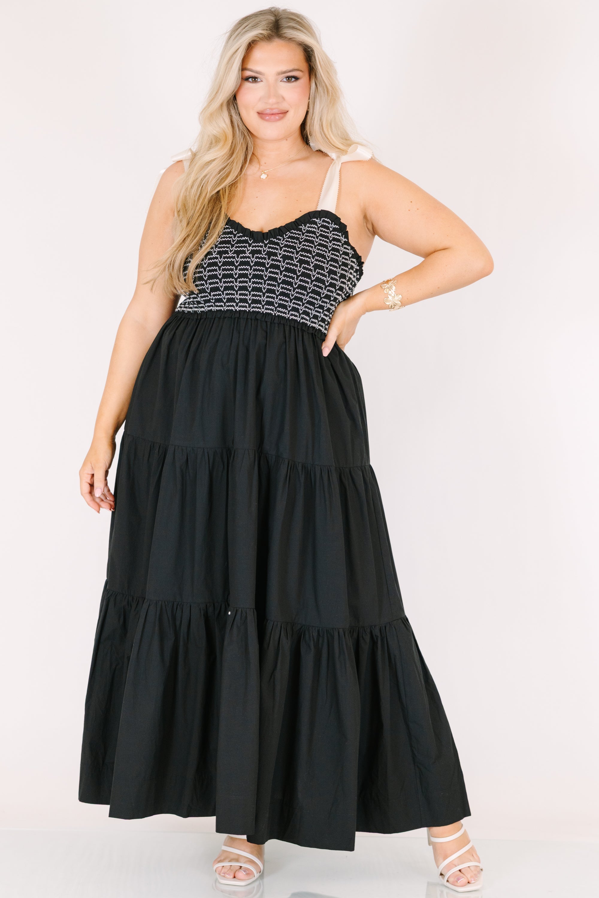 Midnight Garden Dress, Black