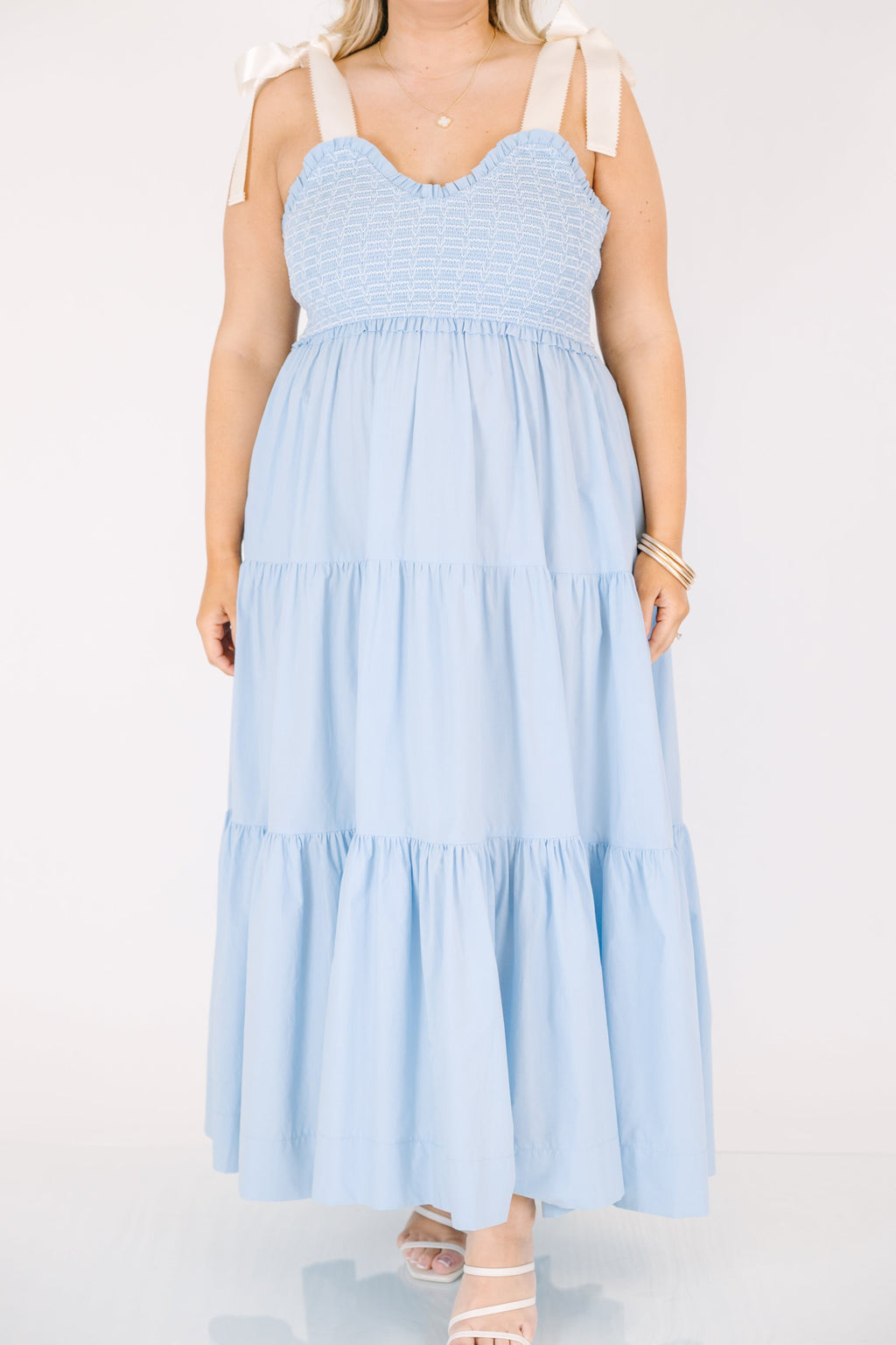 Midnight Garden Dress, Ice Blue