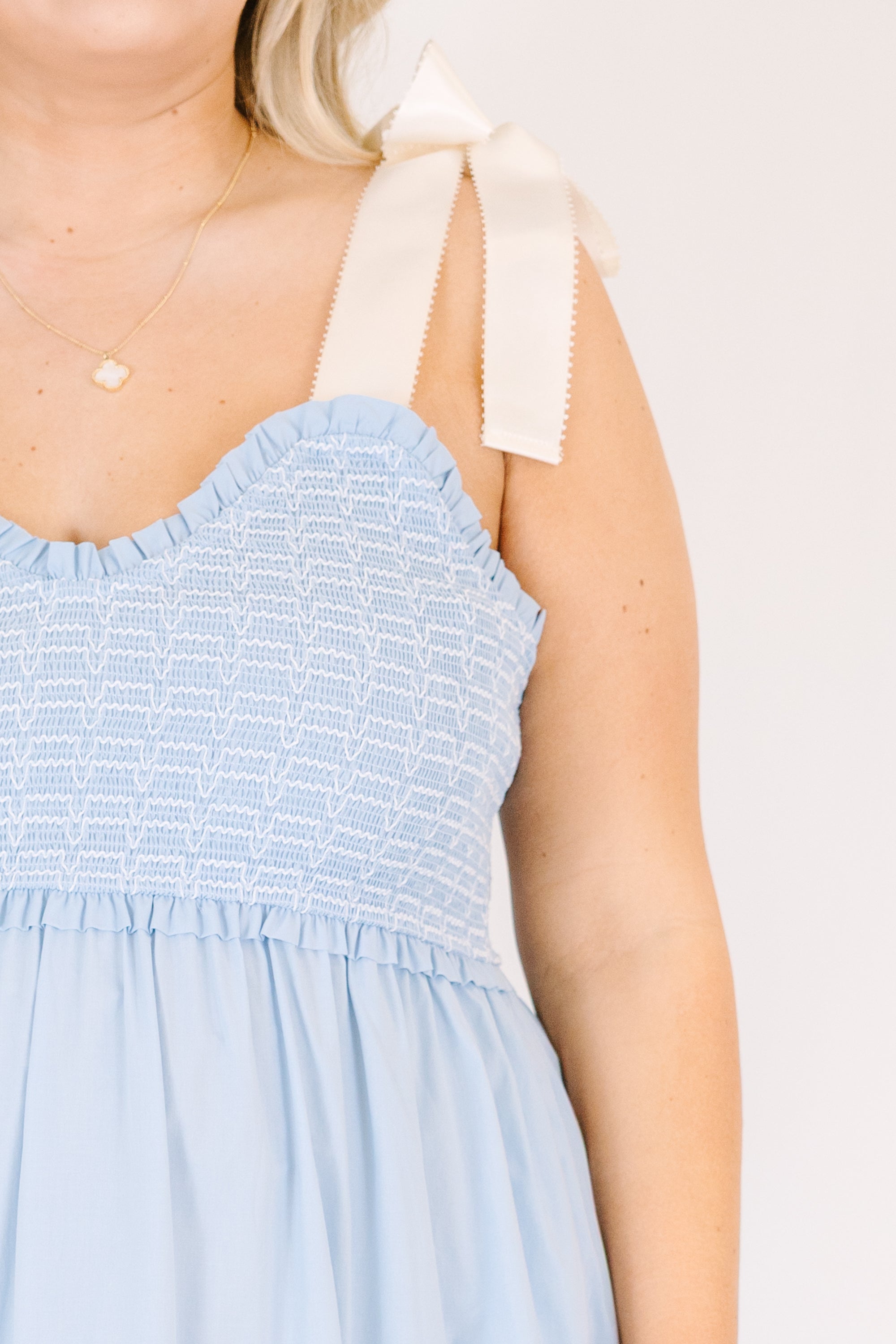 Midnight Garden Dress, Ice Blue