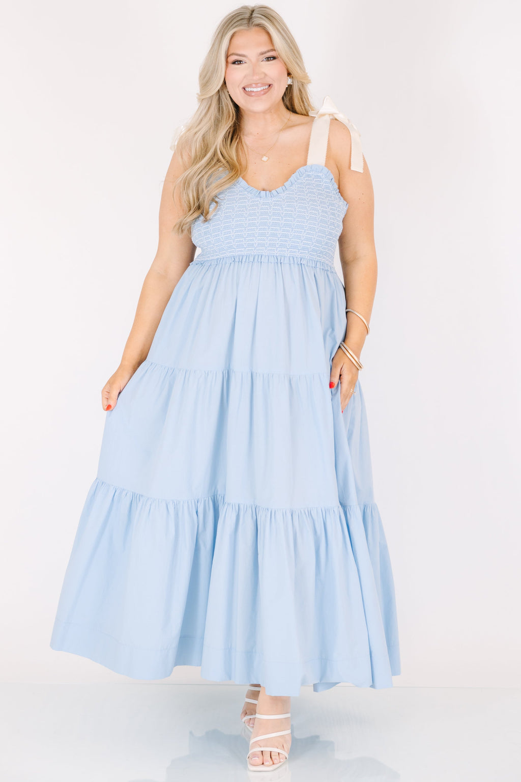 Midnight Garden Dress, Ice Blue