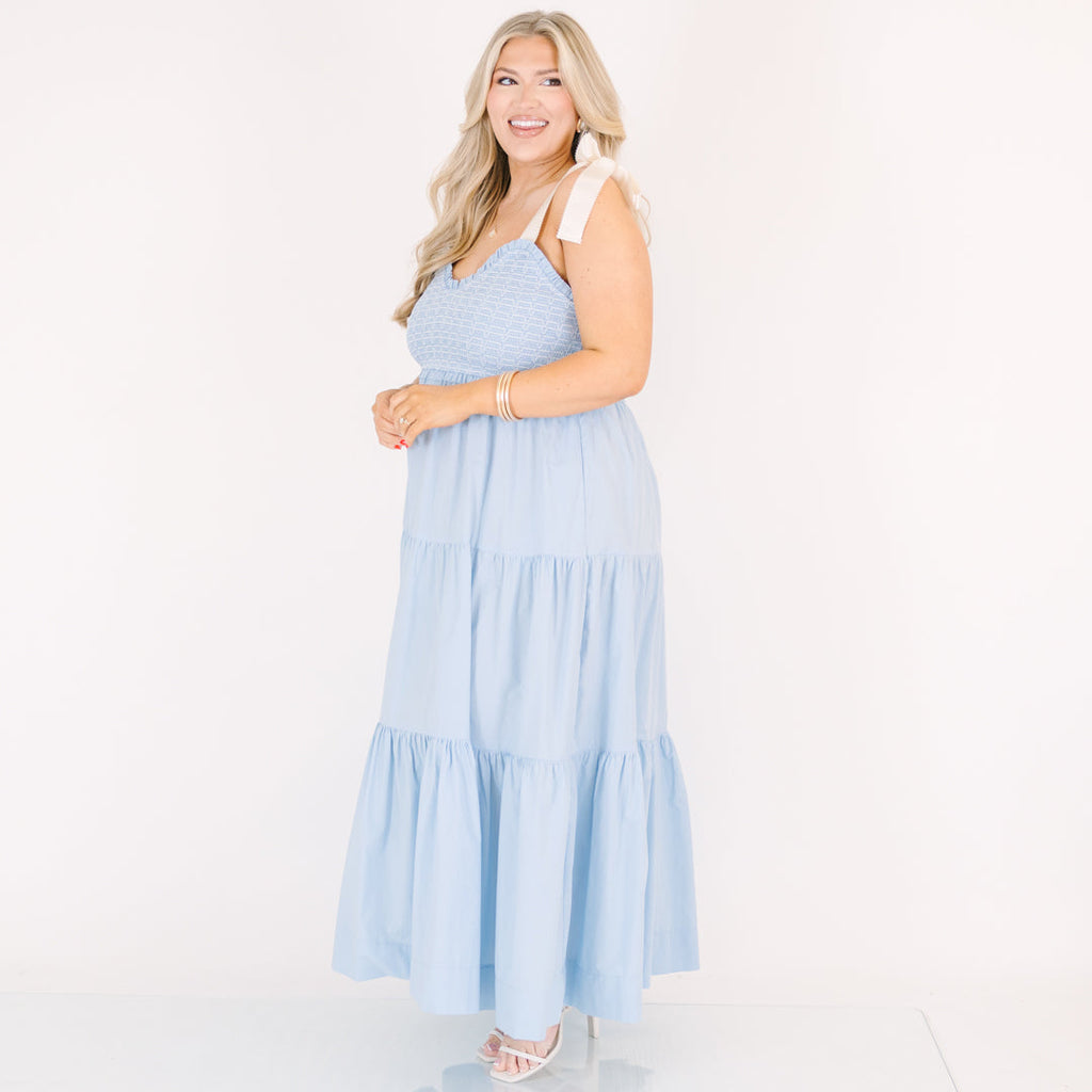 Midnight Garden Dress, Ice Blue