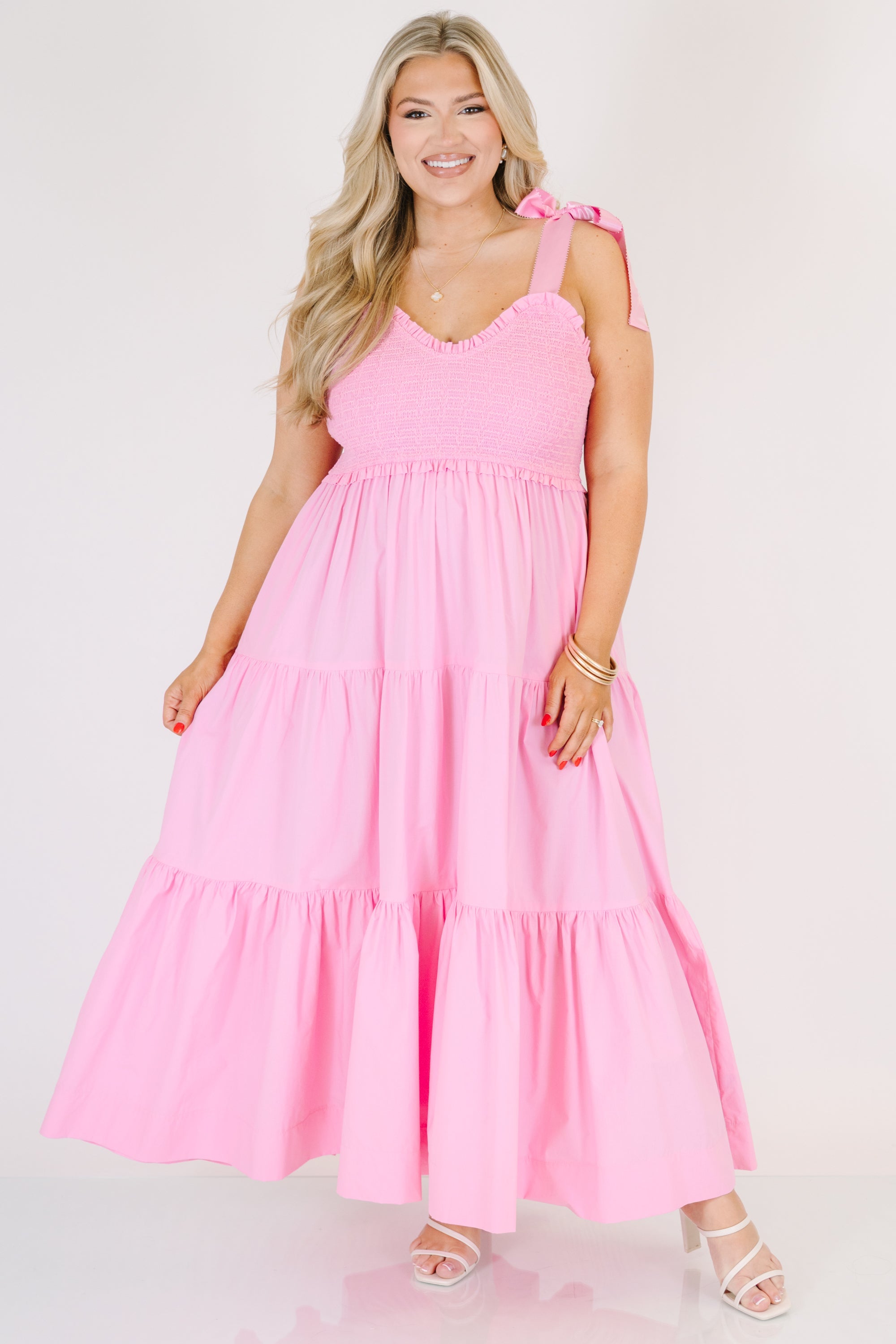 Midnight Garden Dress, Pink