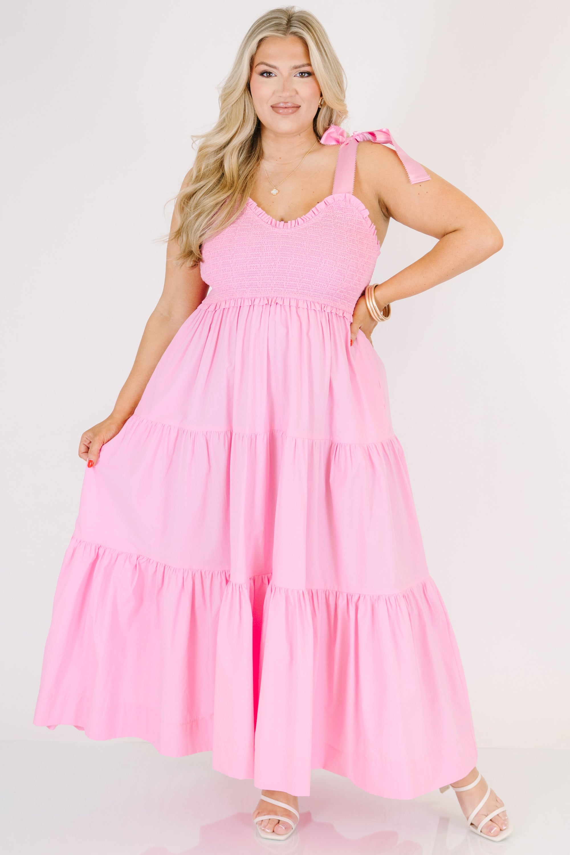 Midnight Garden Dress, Pink