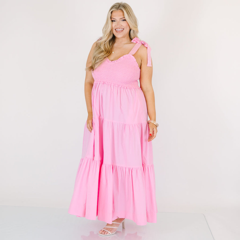 Midnight Garden Dress, Pink