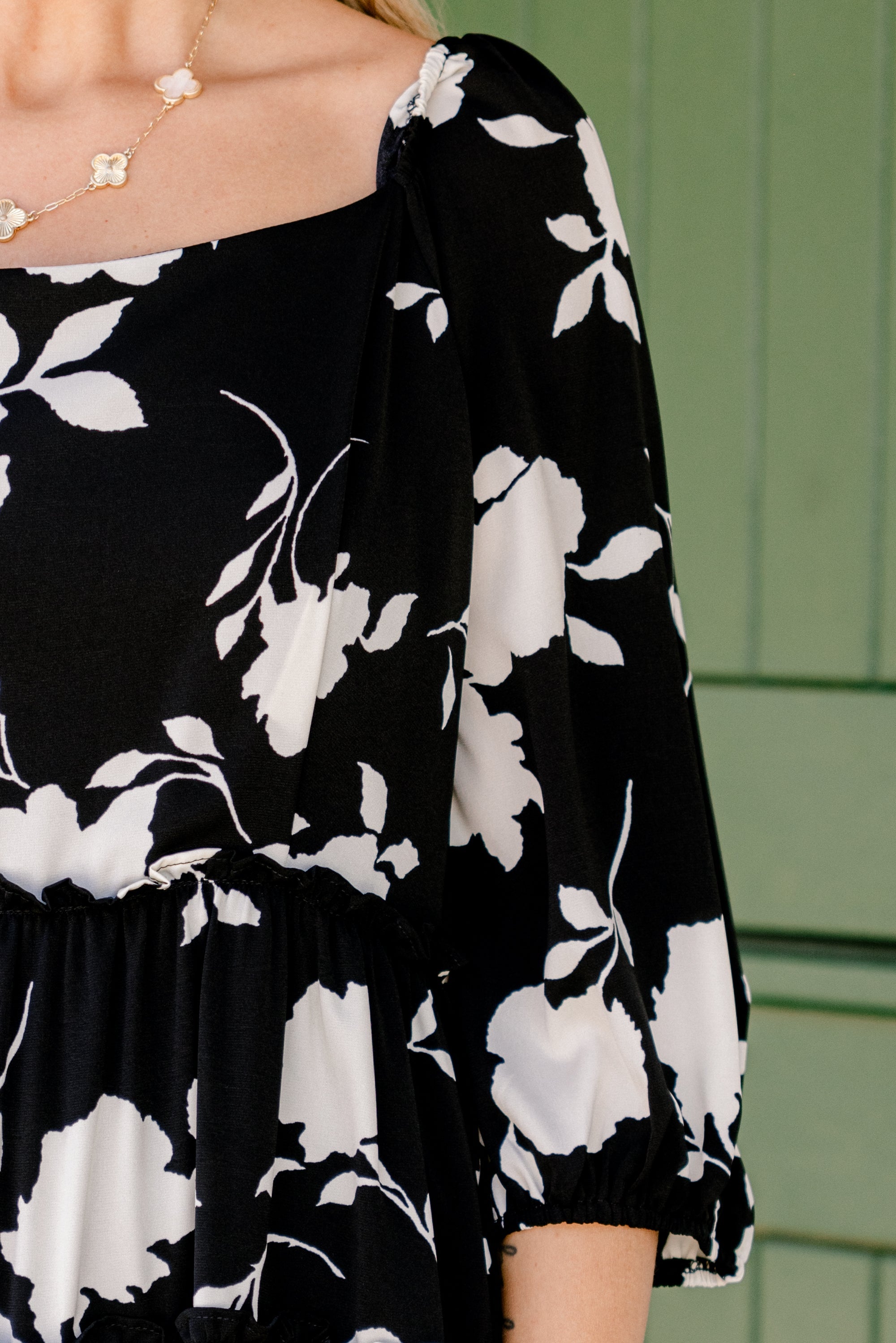 Midnight Petals Dress, Black