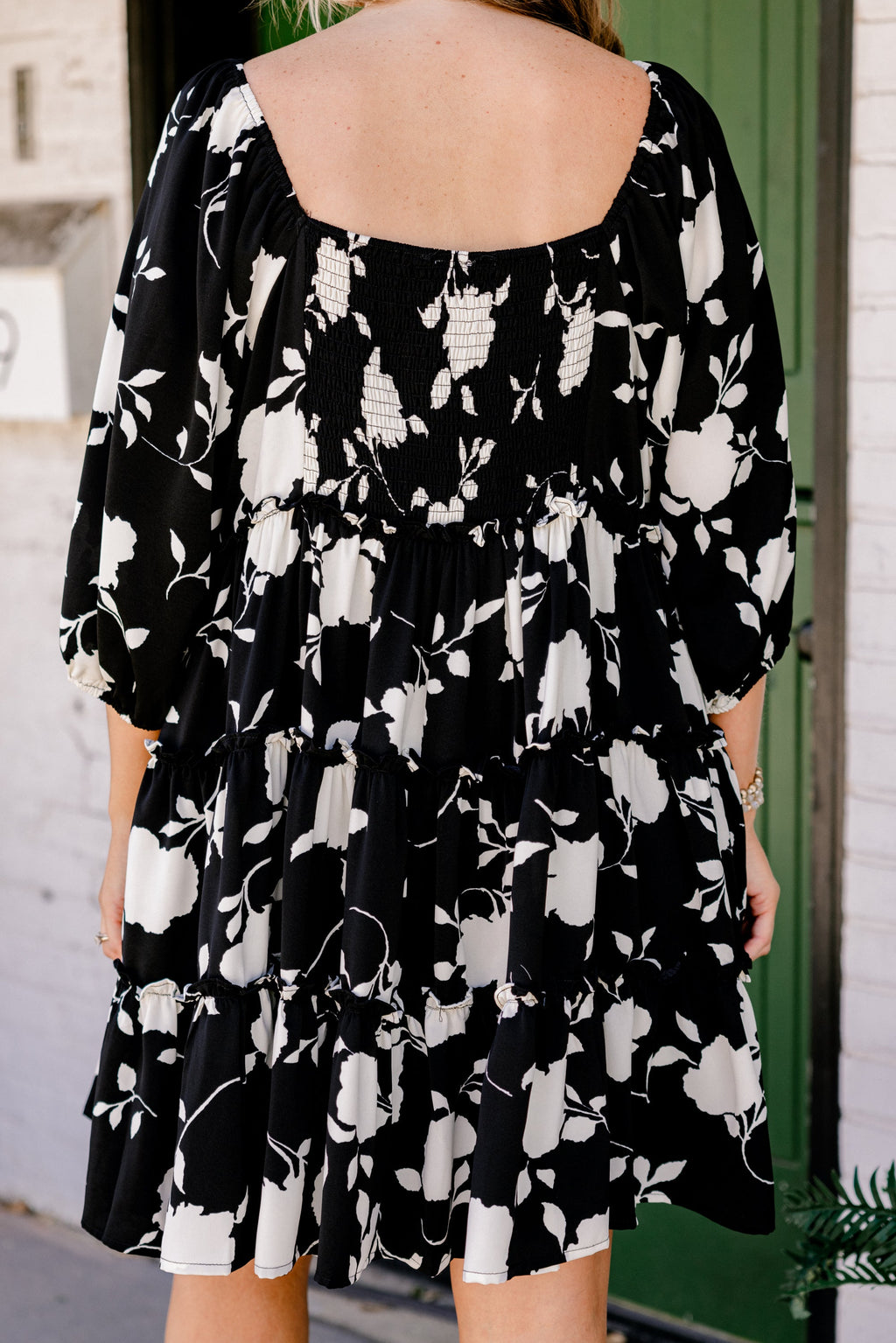 Midnight Petals Dress, Black
