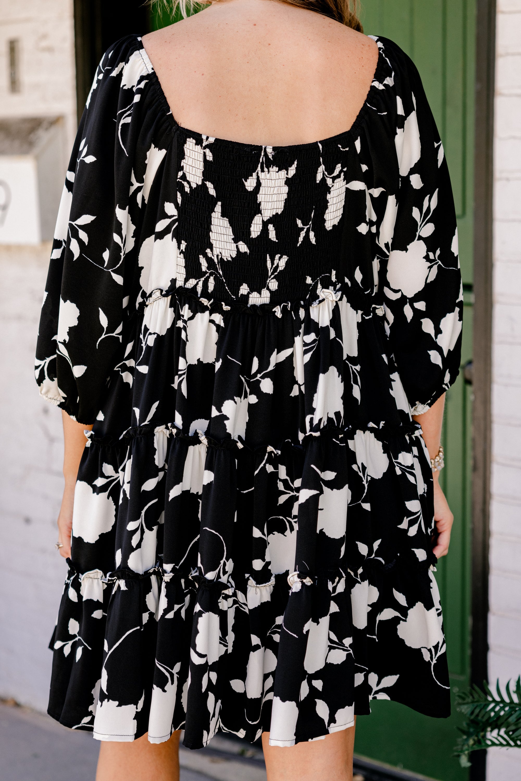 Midnight Petals Dress, Black