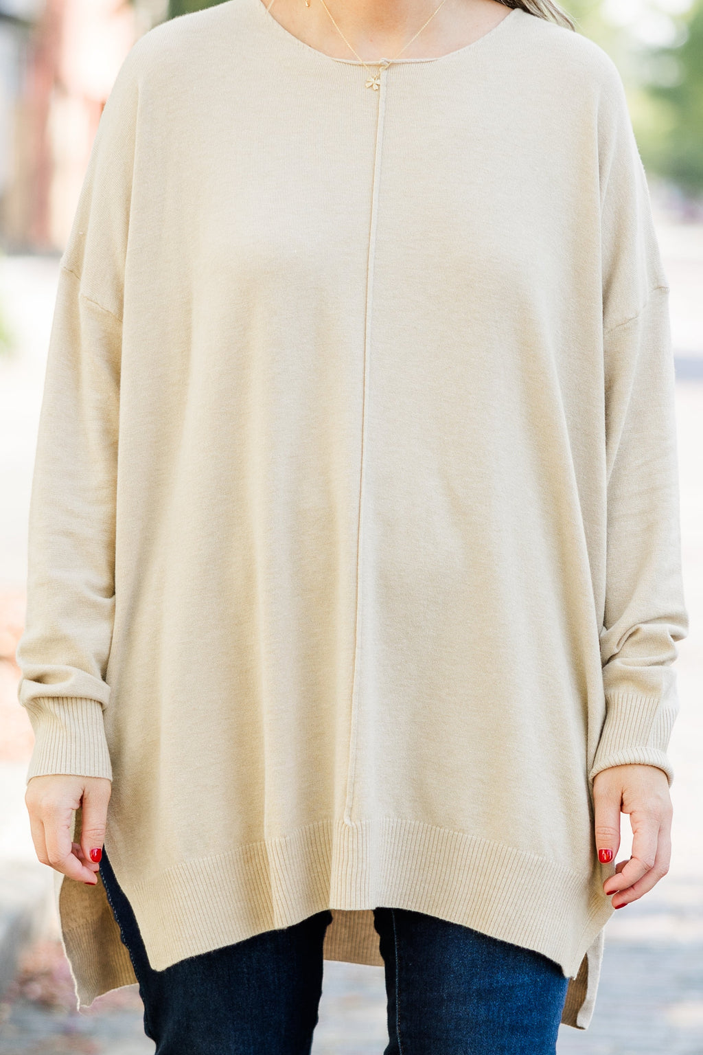 Miss Who You Were Sweater, Heather Beige