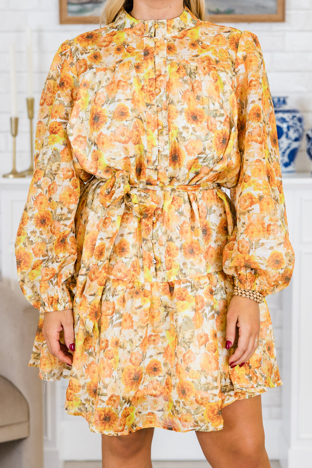 Missed The Moment Dress, Amber Yellow