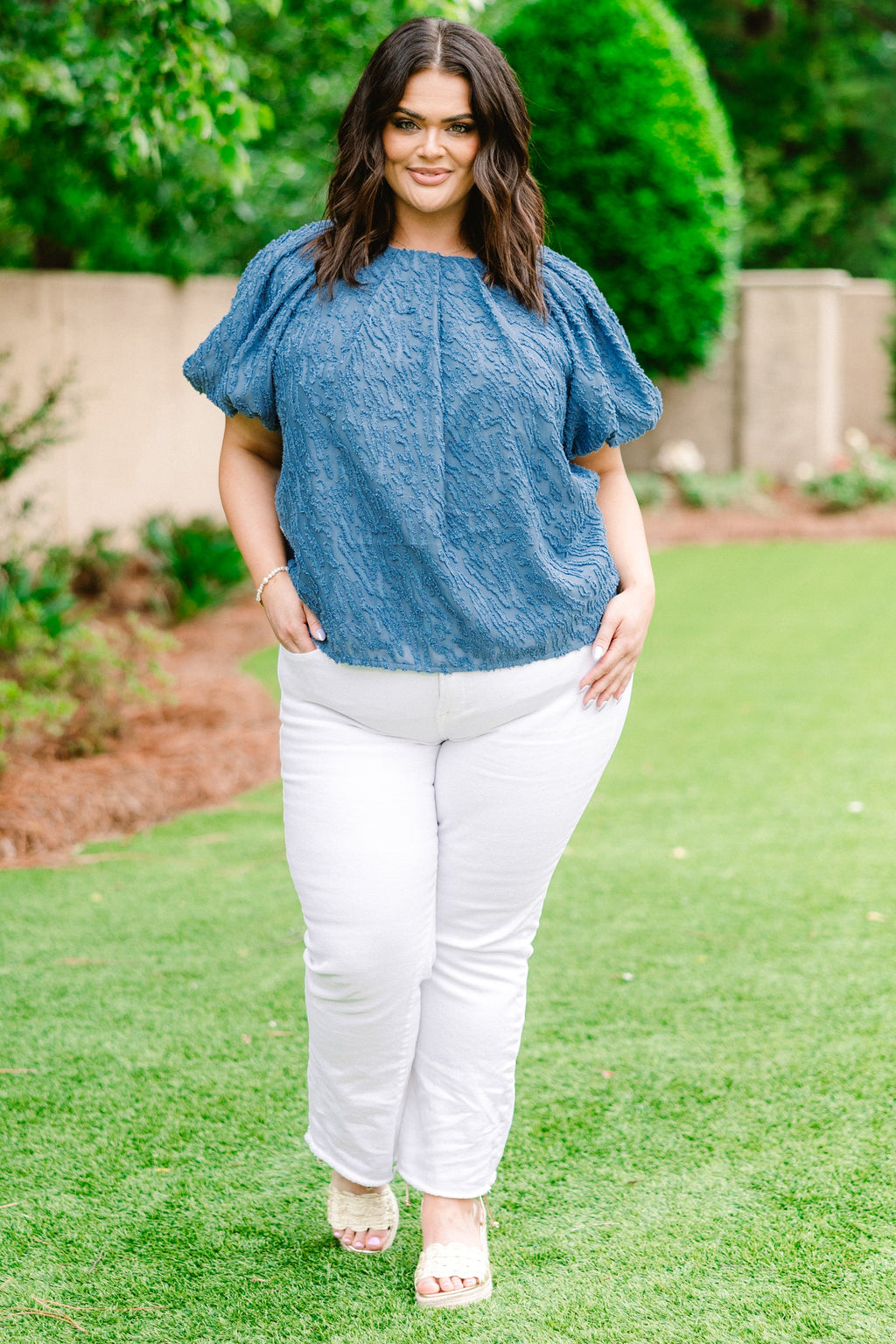 Misty Breeze Top, Denim Blue
