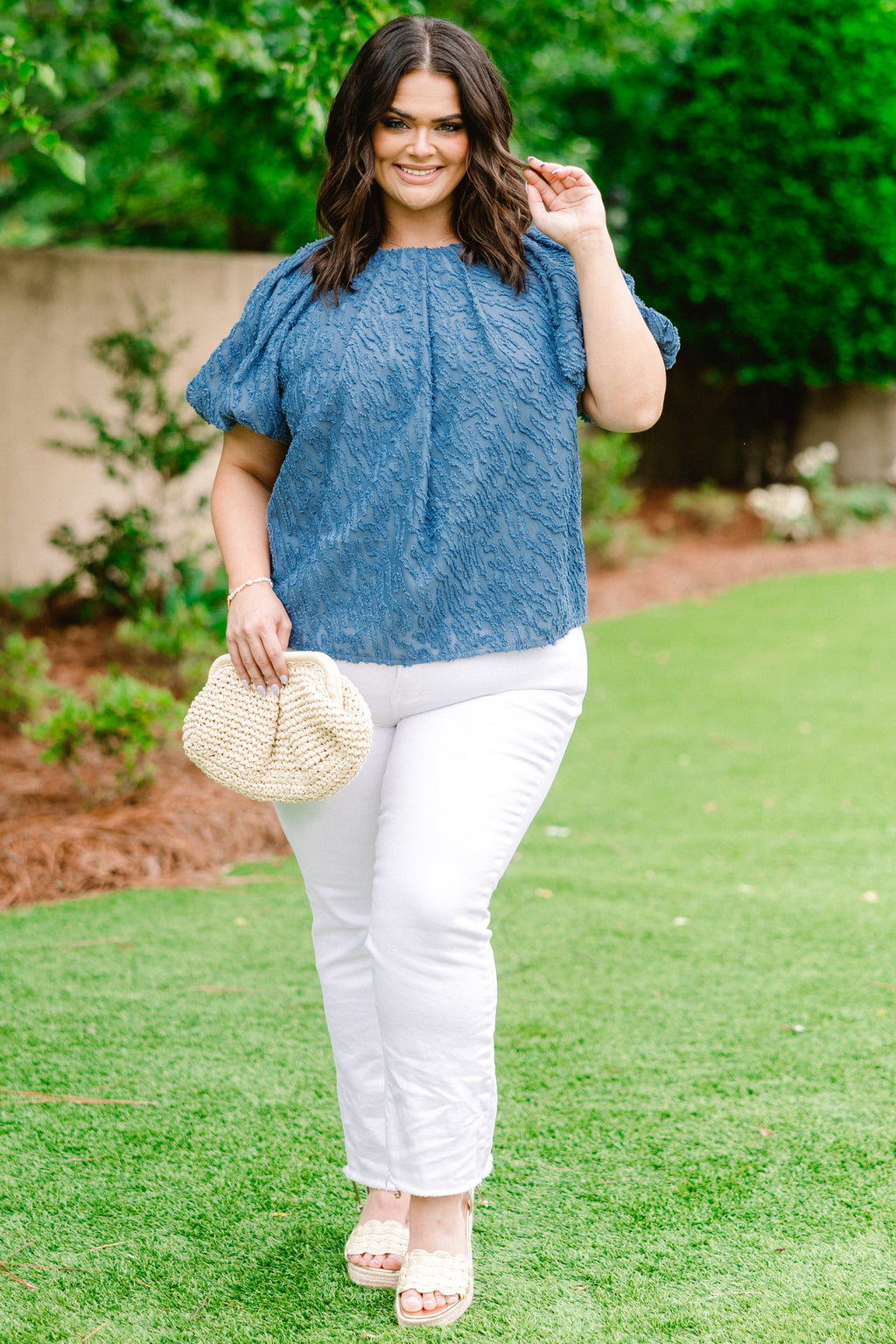 Misty Breeze Top, Denim Blue