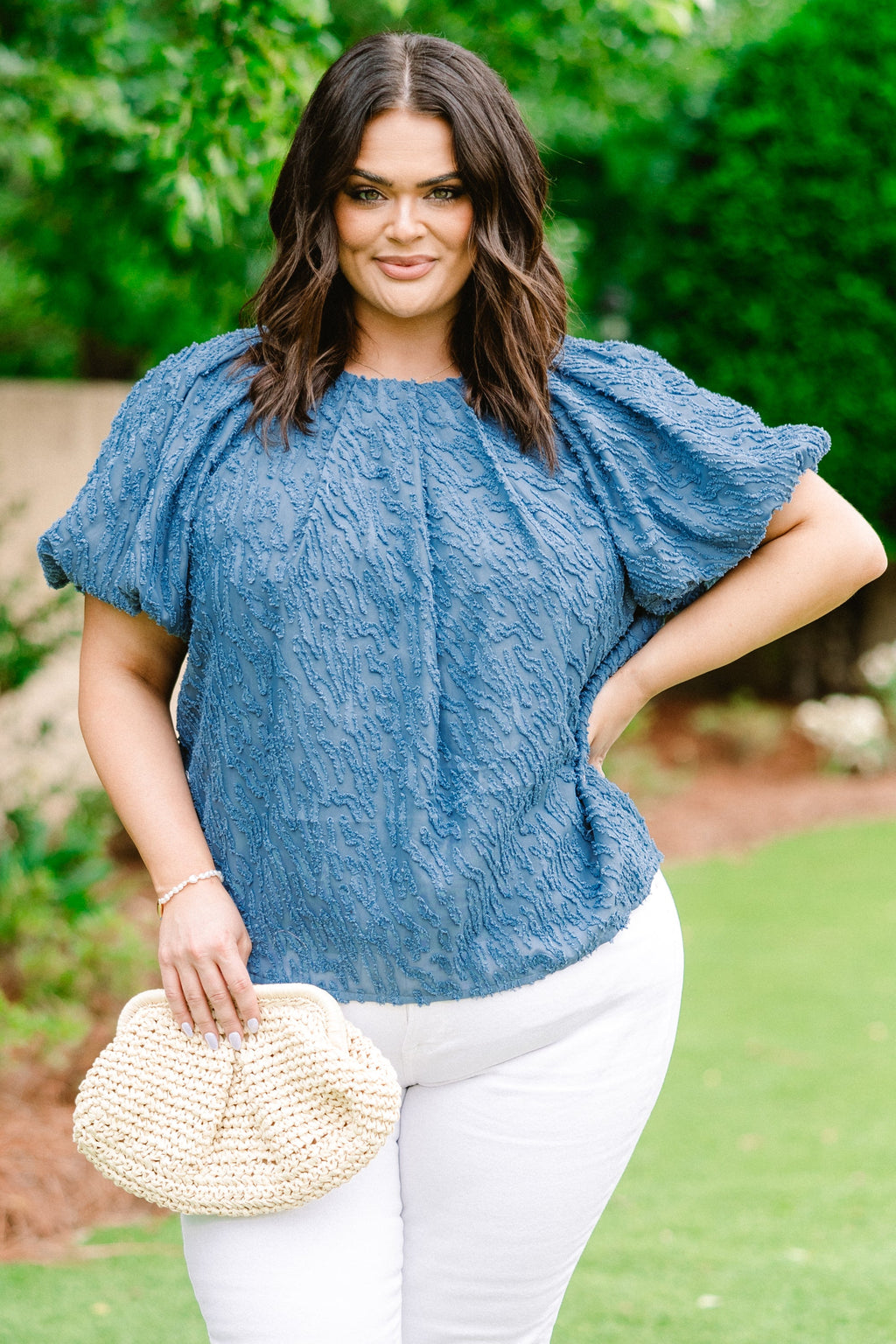 Misty Breeze Top, Denim Blue