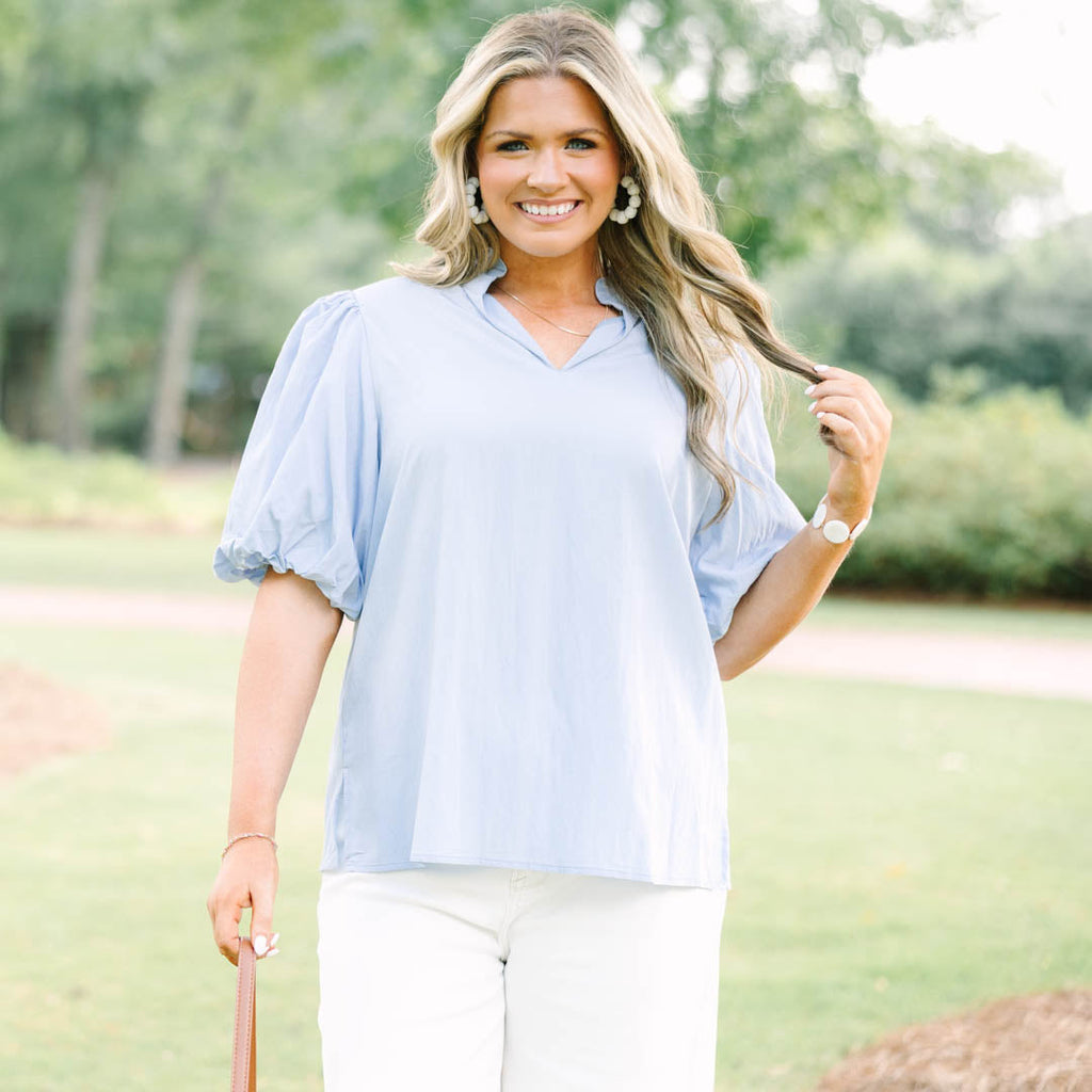 Modern Moments Top, Blue